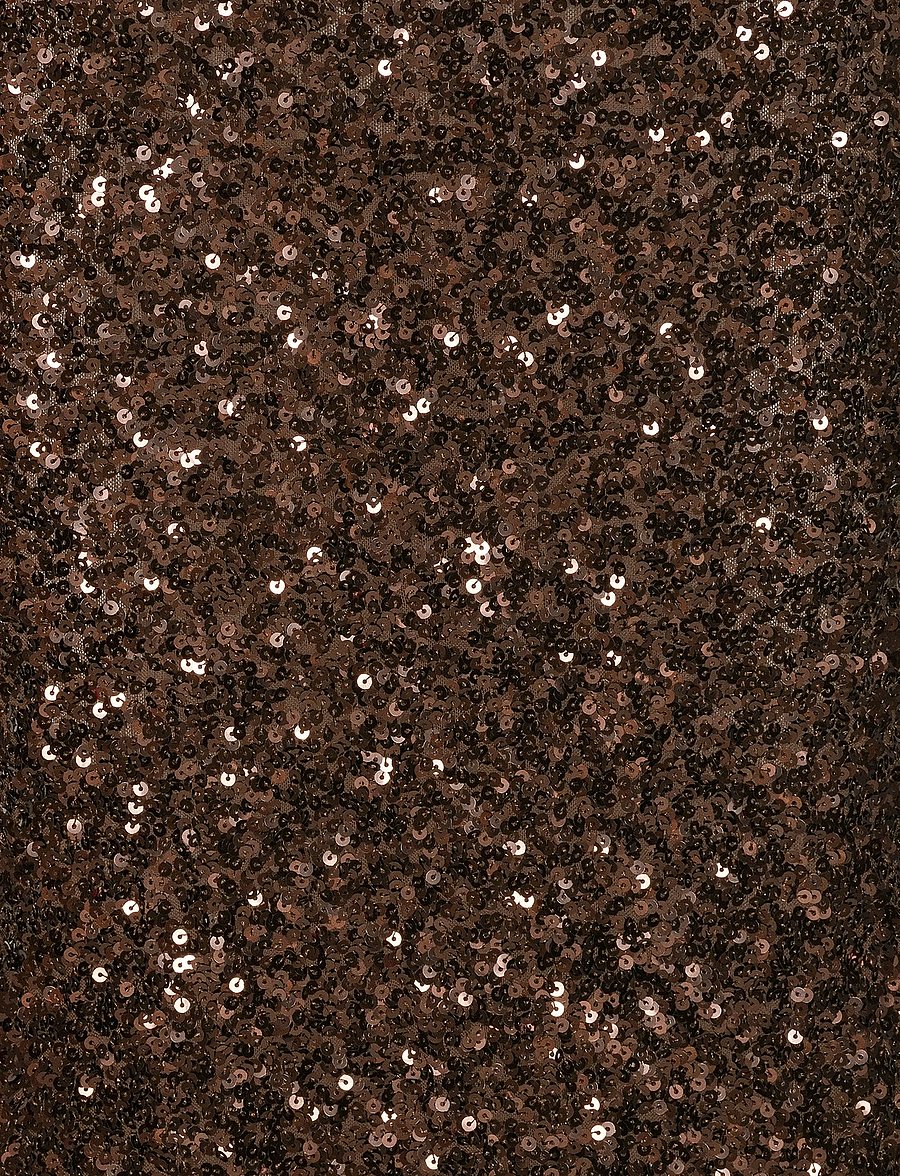 ROTATE - SEQUINS MIDI V-NECK DRESS - síðir kjólar - chicory coffee - 5