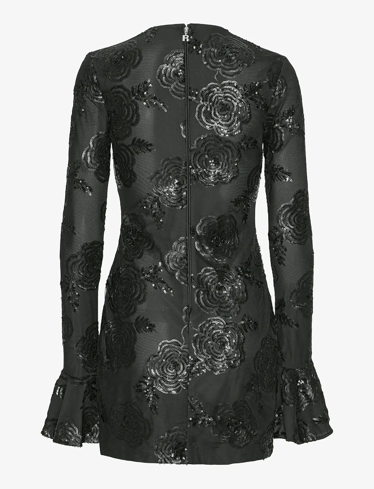 ROTATE Birger Christensen - SEQUINS LS MINI DRESS - cocktailkjoler - black - 2