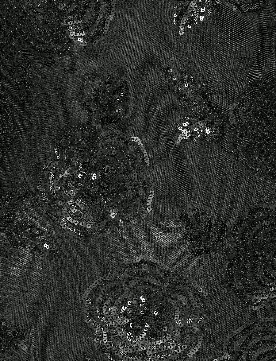 ROTATE - SEQUINS LS MINI DRESS - cocktailkleider - black - 5