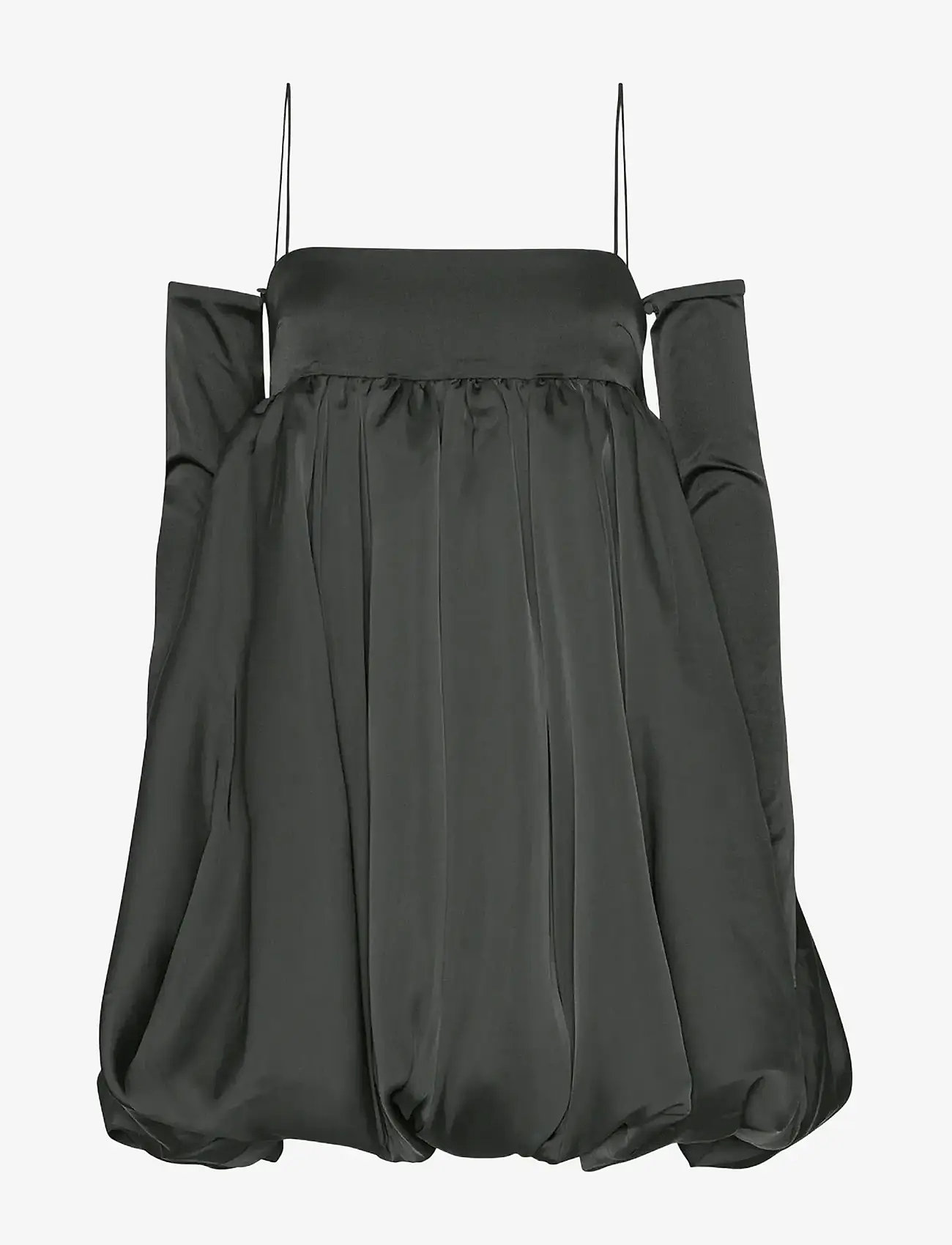 ROTATE Birger Christensen - SATIN LS BUBBLE DRESS - festklänningar - black - 1