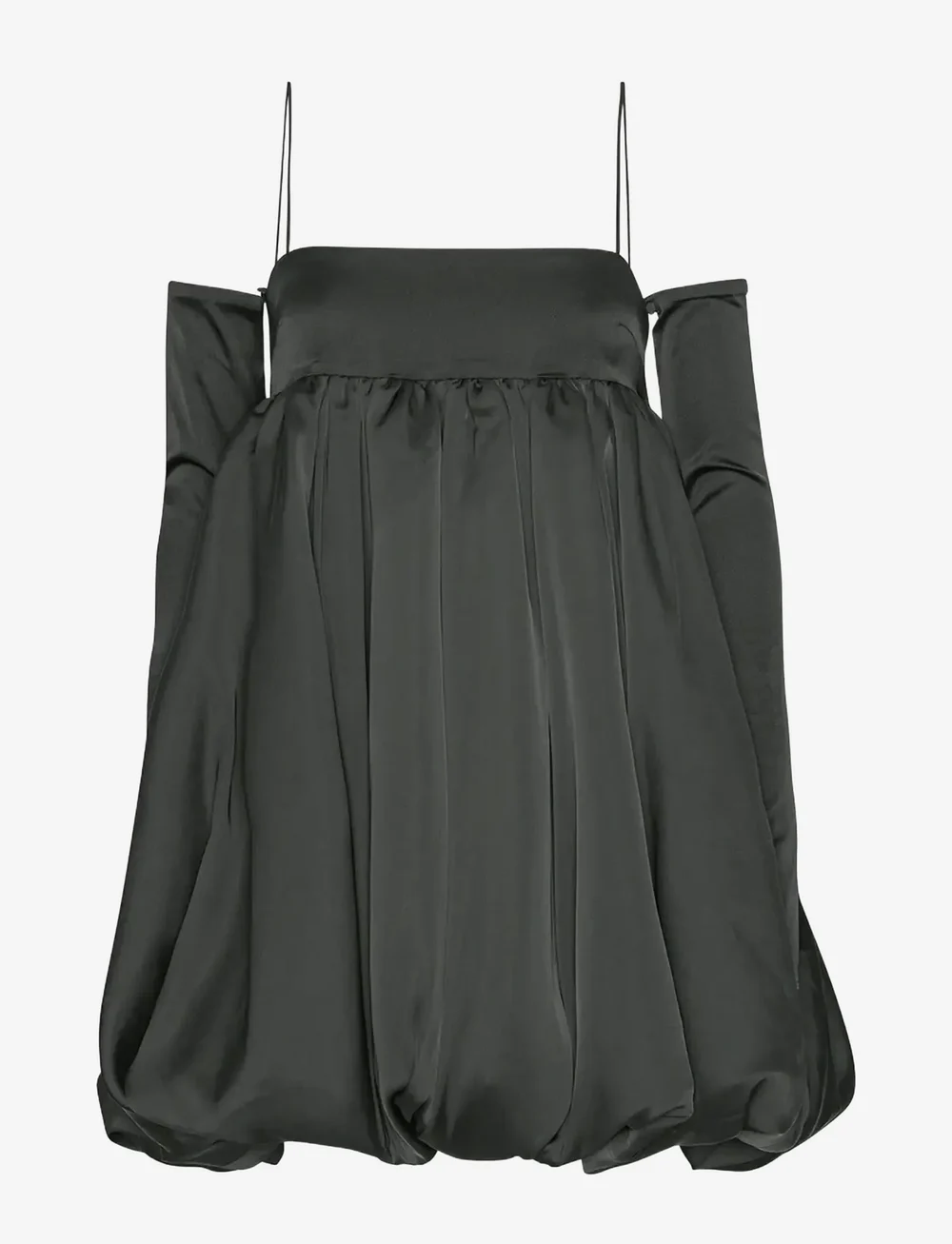 ROTATE Birger Christensen - SATIN LS BUBBLE DRESS - party dresses - black - 1