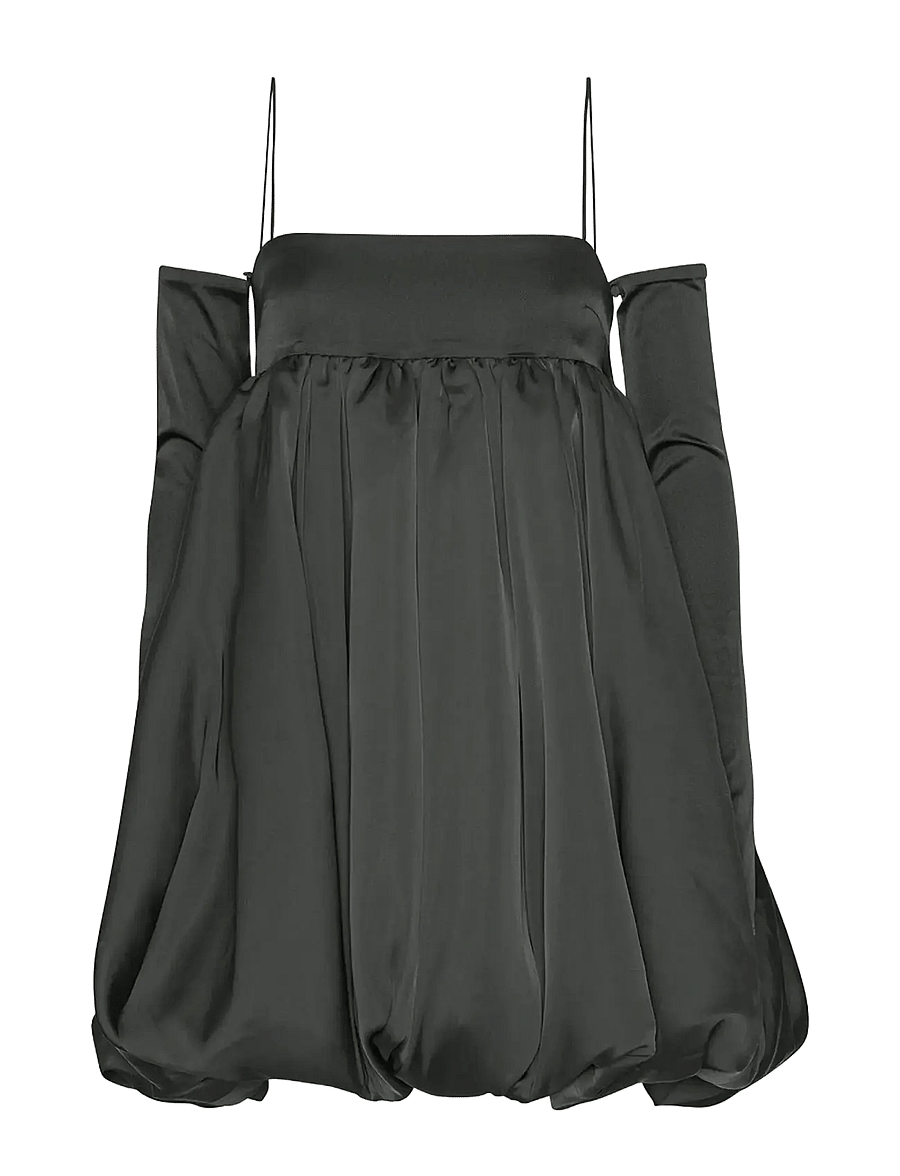 ROTATE - SATIN LS BUBBLE DRESS - festkjoler - black - 1