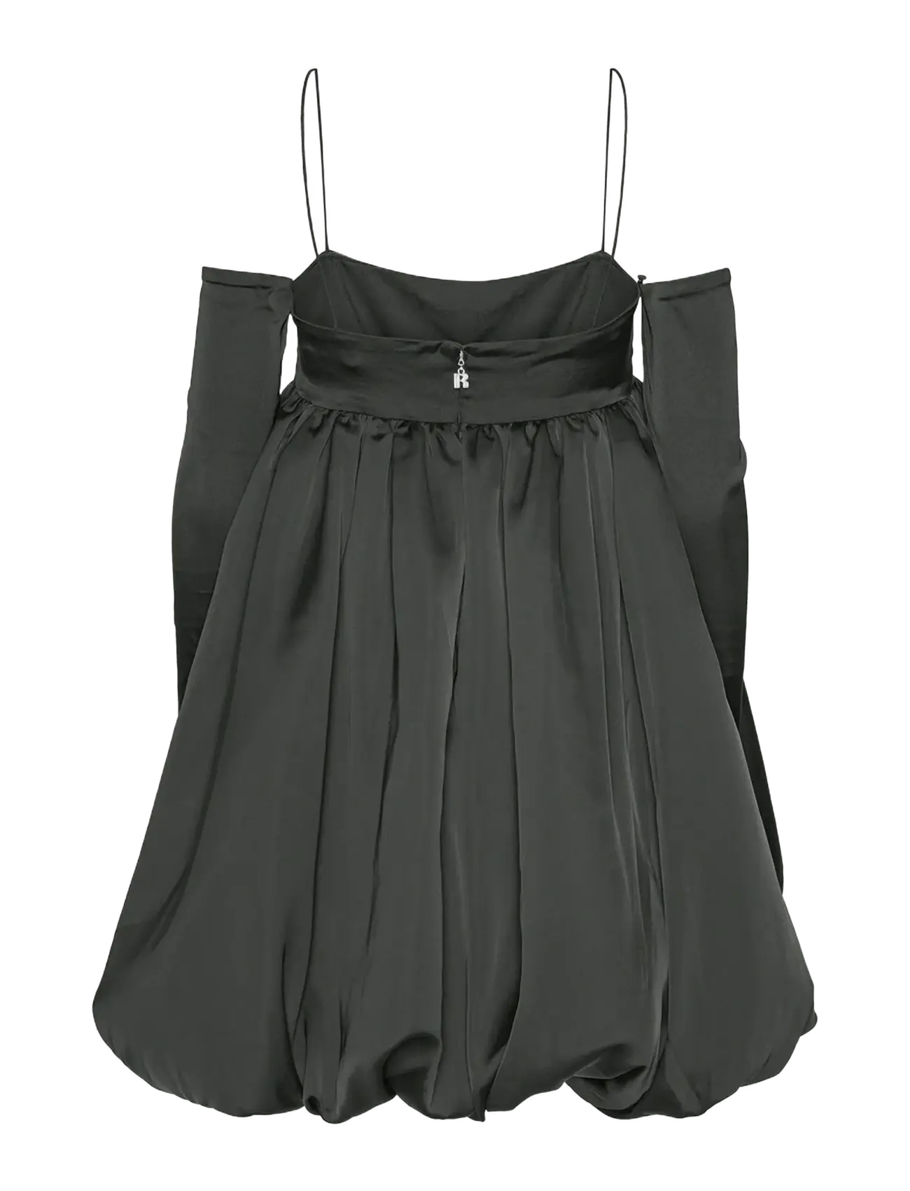 ROTATE - SATIN LS BUBBLE DRESS - festkjoler - black - 2