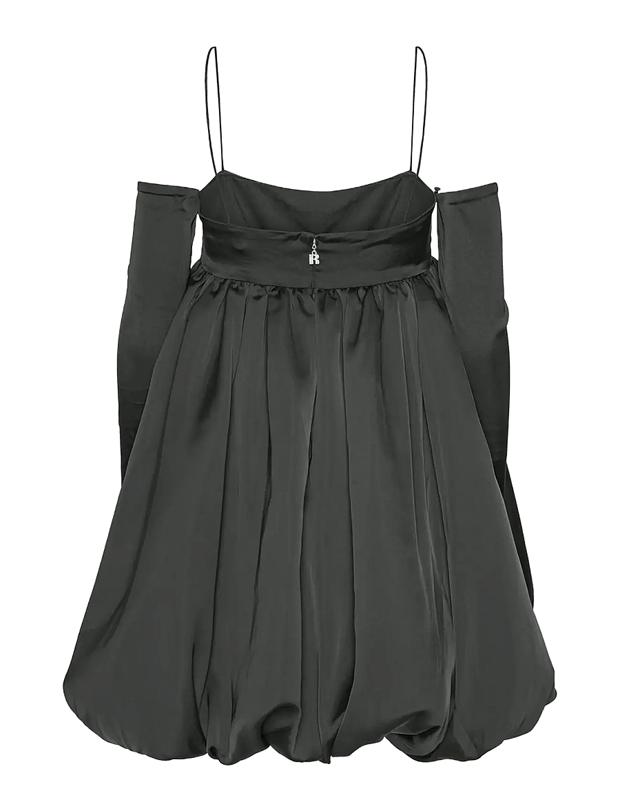 ROTATE - SATIN LS BUBBLE DRESS - festkjoler - black - 2