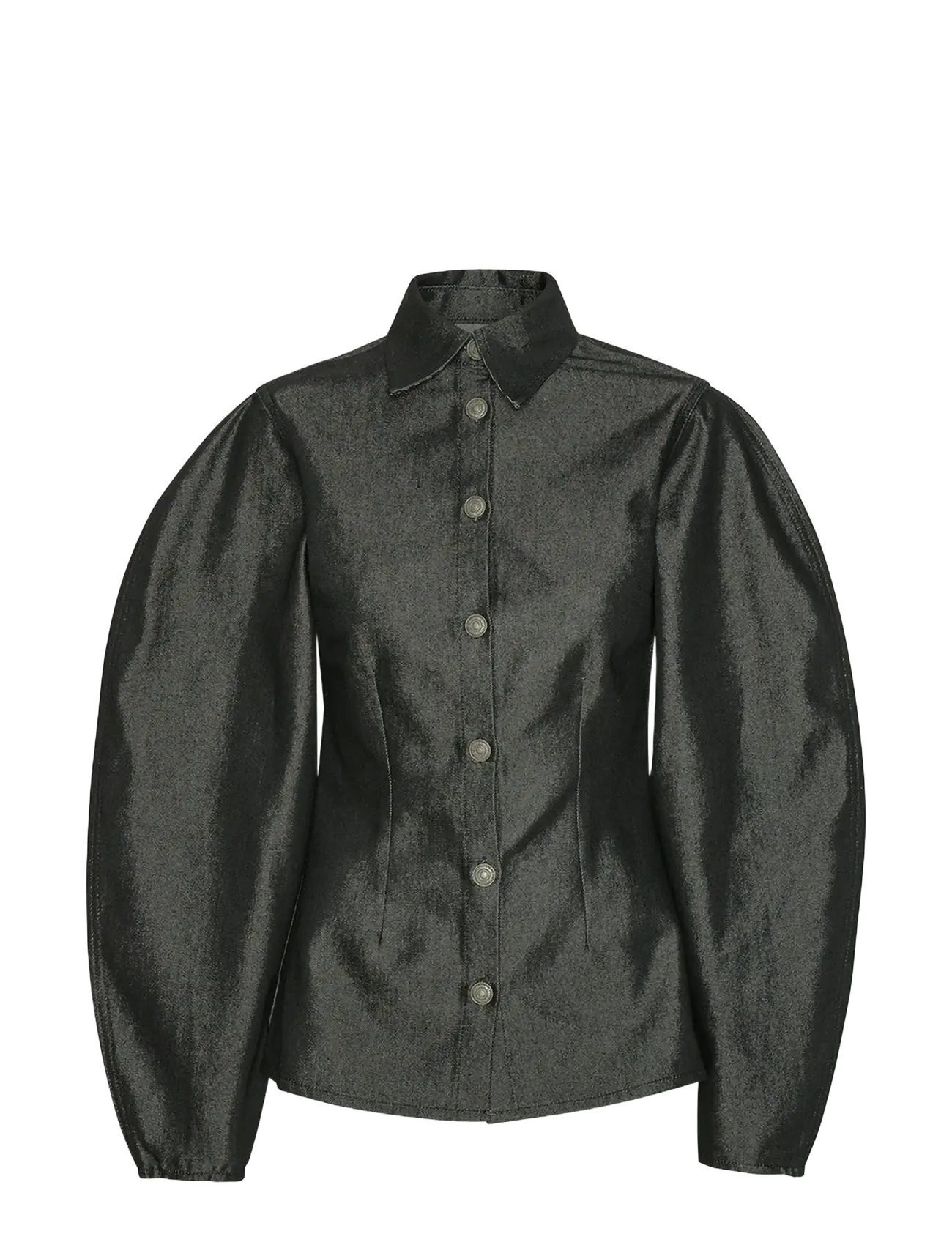 ROTATE Denim Fitted Shirt Schwarz - 34 - Damen