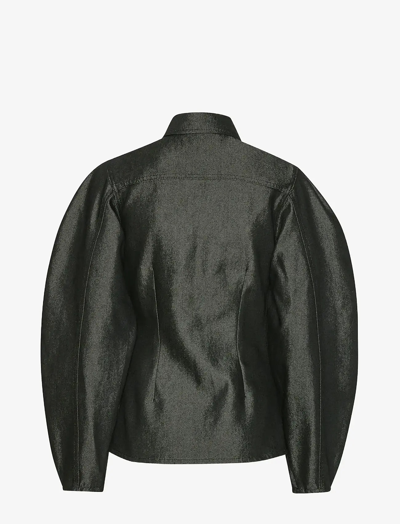 ROTATE Birger Christensen - DENIM FITTED SHIRT - teksasärgid - black - 2