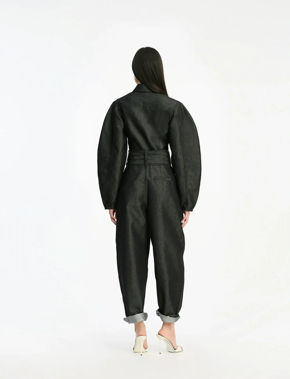 ROTATE Birger Christensen - DENIM FITTED SHIRT - langärmlige hemden - black - 3