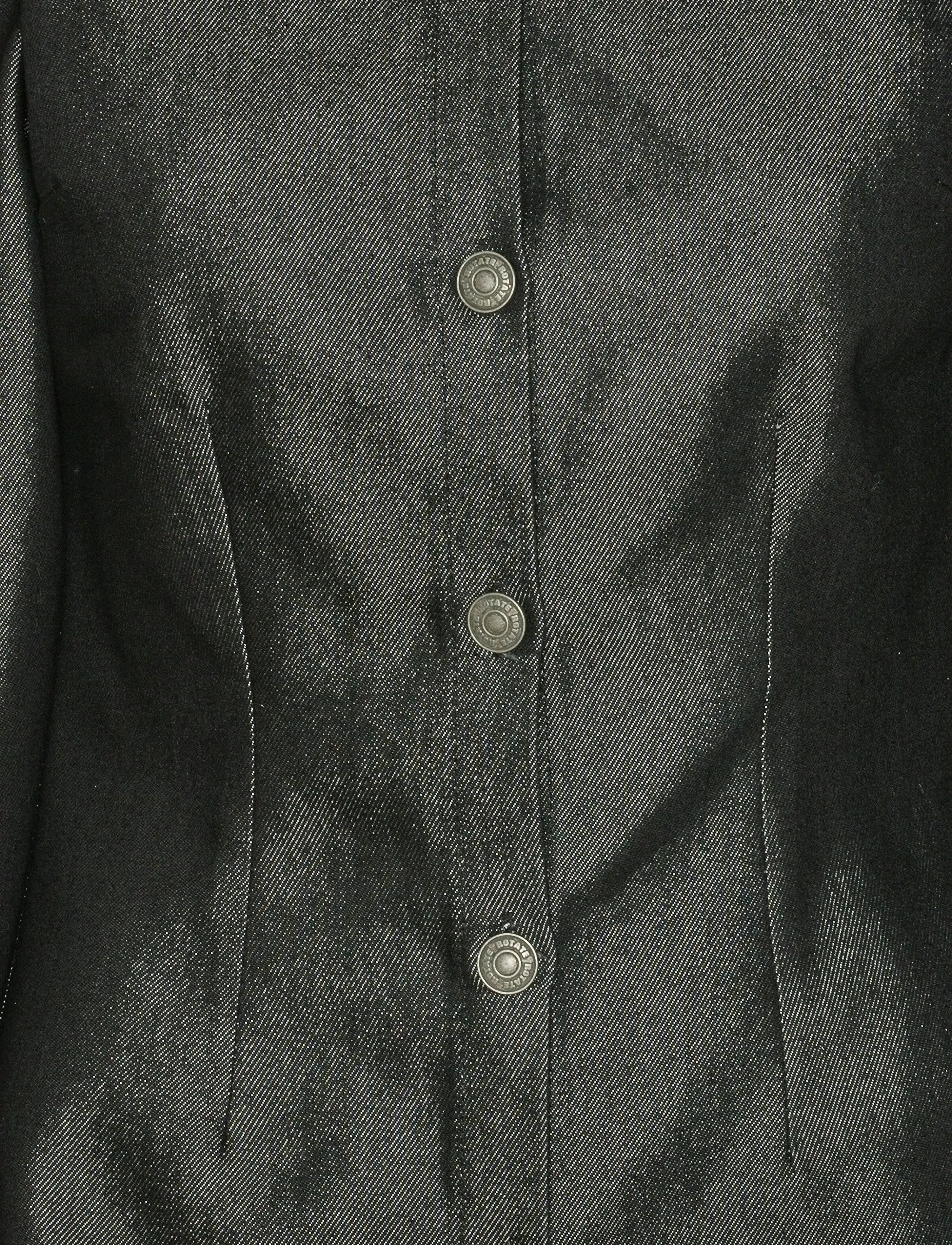 ROTATE - DENIM FITTED SHIRT - jeanshemden - black - 5