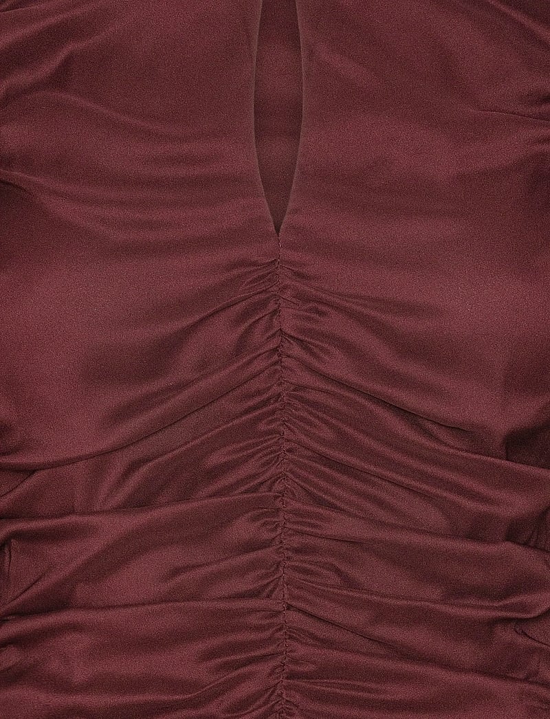 ROTATE Birger Christensen - CHIFFON RUCHED LS TOP - långärmade blusar - zinfandel - 5