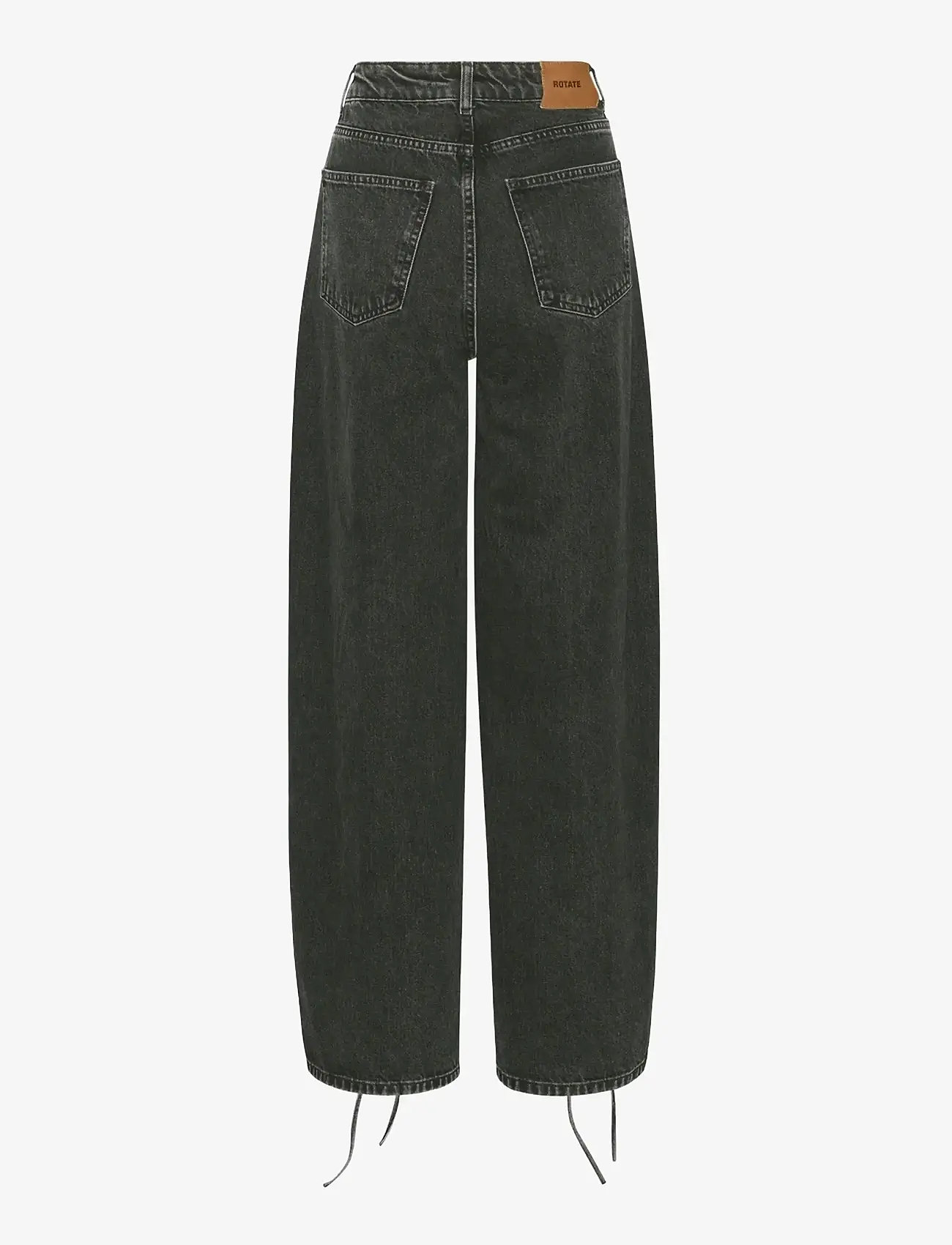 ROTATE Birger Christensen - LACED WIDE LEG JEANS - wide leg jeans - black - washed - 2