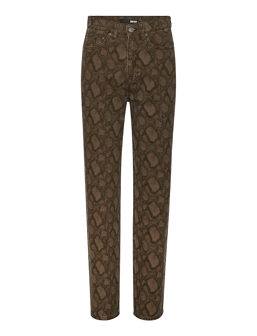 ROTATE - PRINTED STRAIGHT JEANS - jeans droites - taupe gray comb. - 1