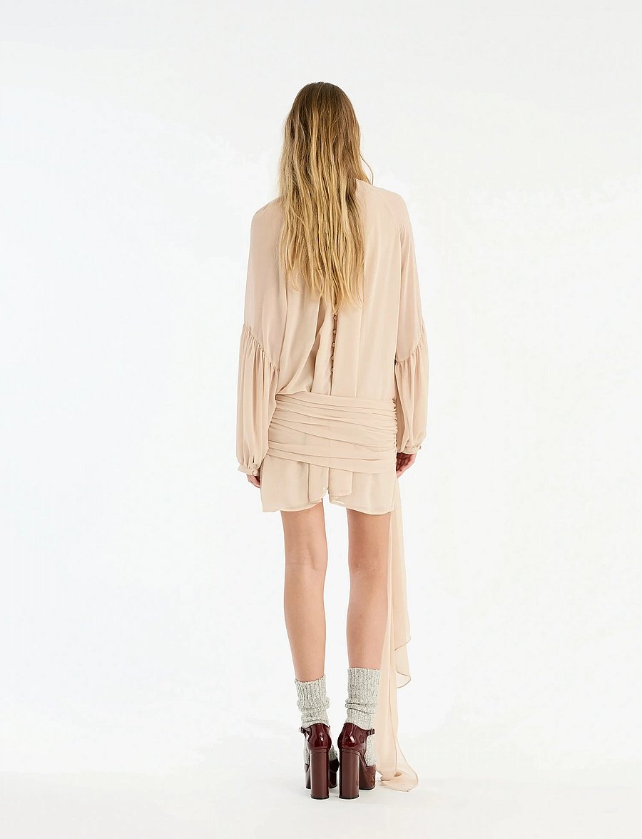 ROTATE - CHIFFON STRAP TIE DRESS - festklänningar - nougat - 3