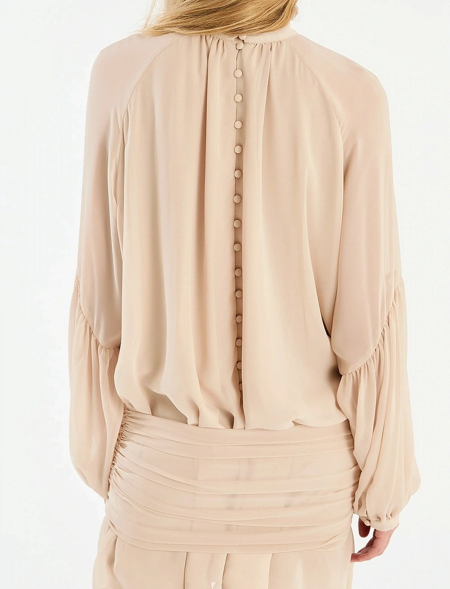 ROTATE - CHIFFON STRAP TIE DRESS - festklänningar - nougat - 4
