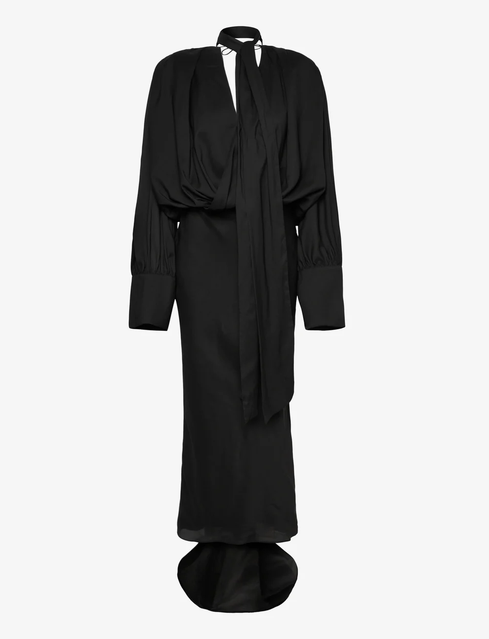 ROTATE Birger Christensen - CHIFFON LS MAXI DRESS - aftenkjoler - black - 1