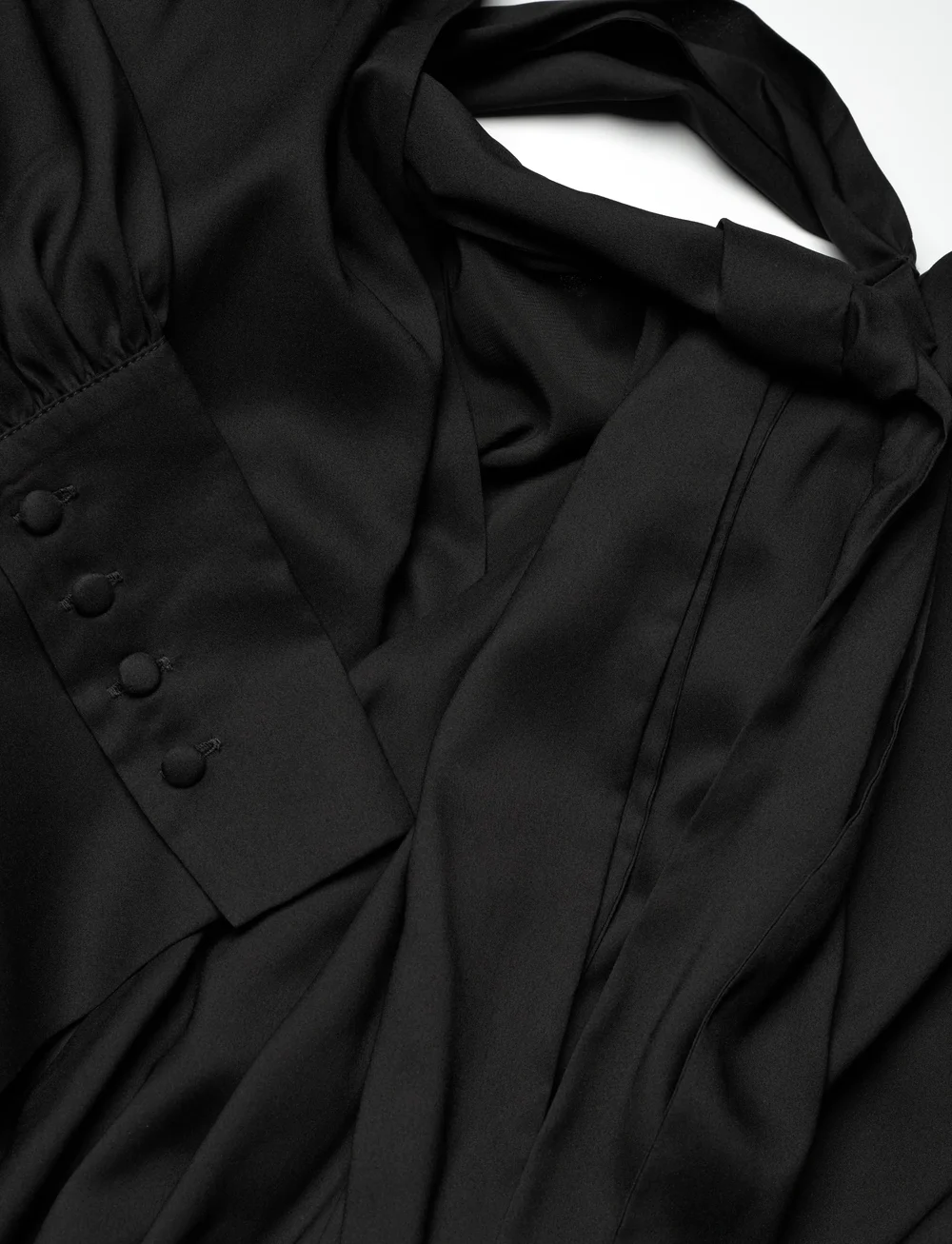 ROTATE Birger Christensen - CHIFFON LS MAXI DRESS - aftenkjoler - black - 3