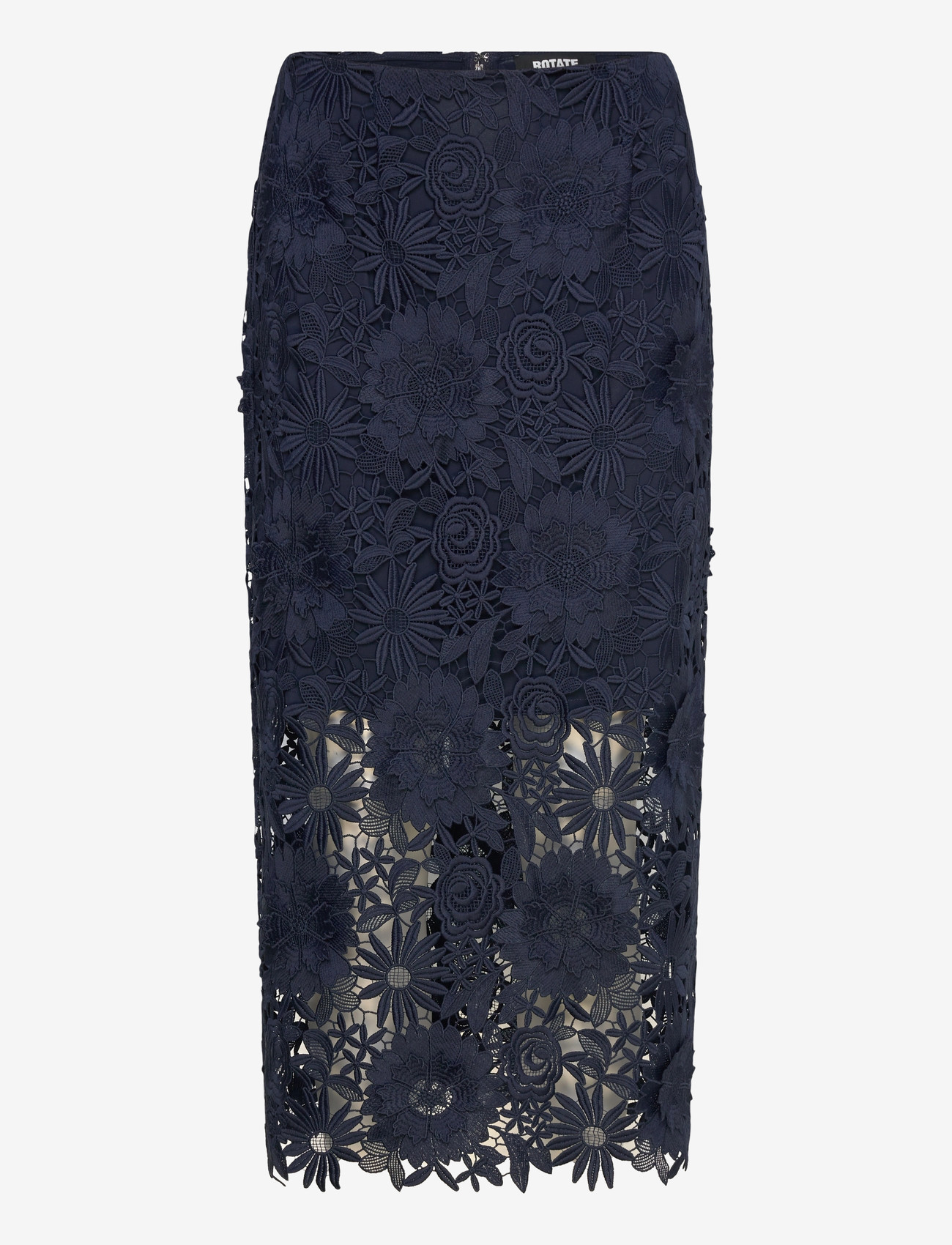 ROTATE Birger Christensen - 3D LACE PENCIL SKIRT - midi nederdele - navy blazer - 0