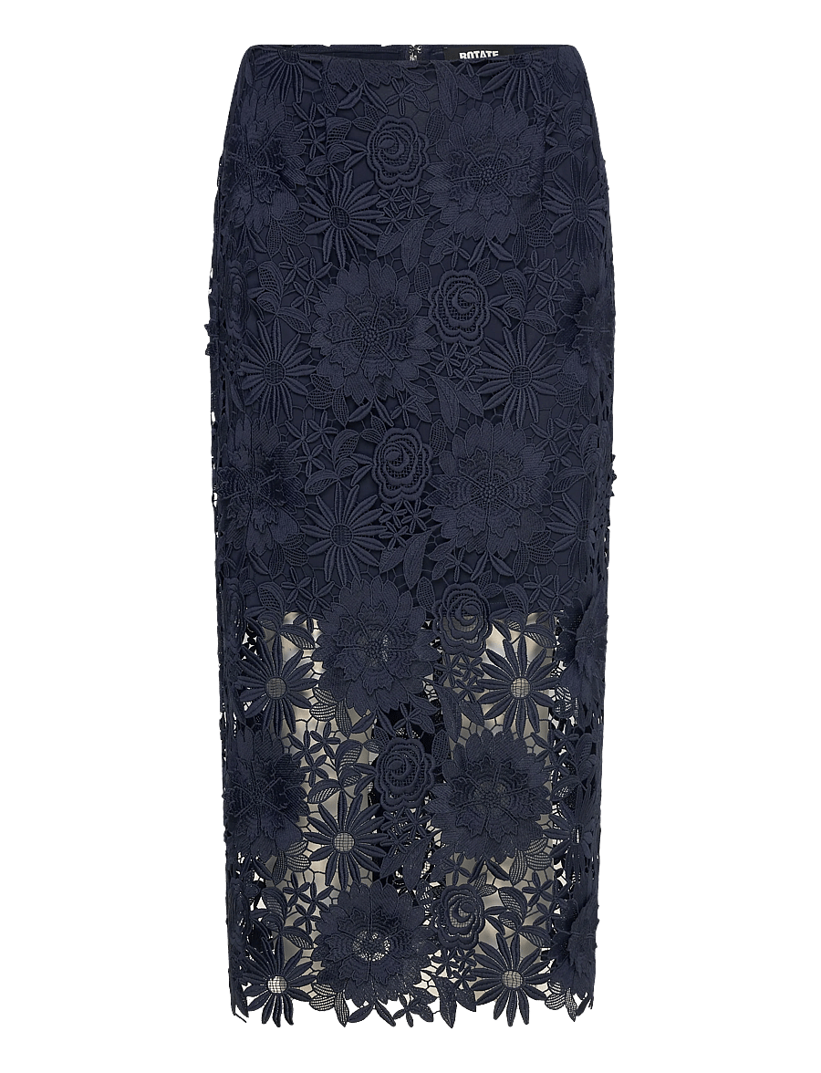 ROTATE - 3D LACE PENCIL SKIRT - navy blazer - 0