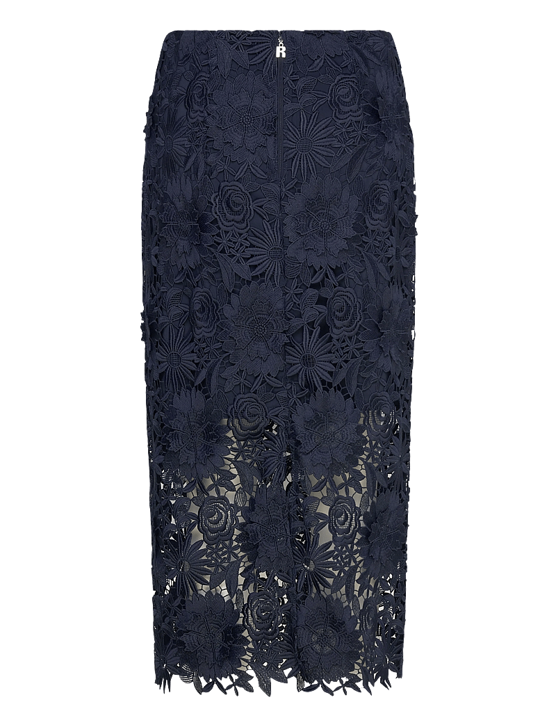 ROTATE Birger Christensen - 3D LACE PENCIL SKIRT - midi nederdele - navy blazer - 1