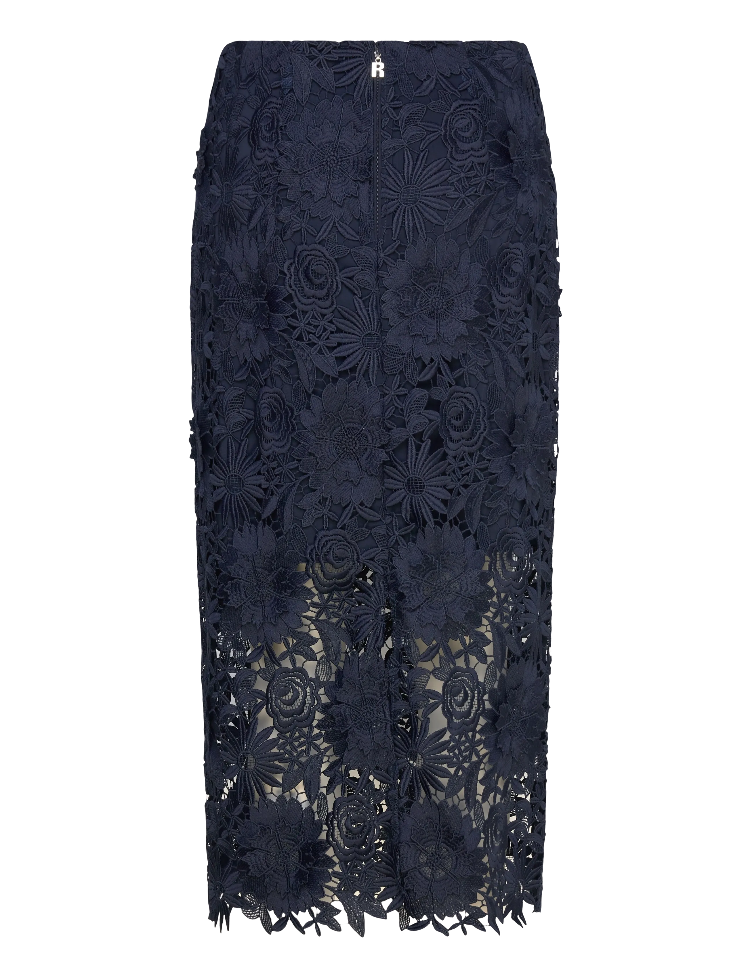 ROTATE - 3D LACE PENCIL SKIRT - navy blazer - 1