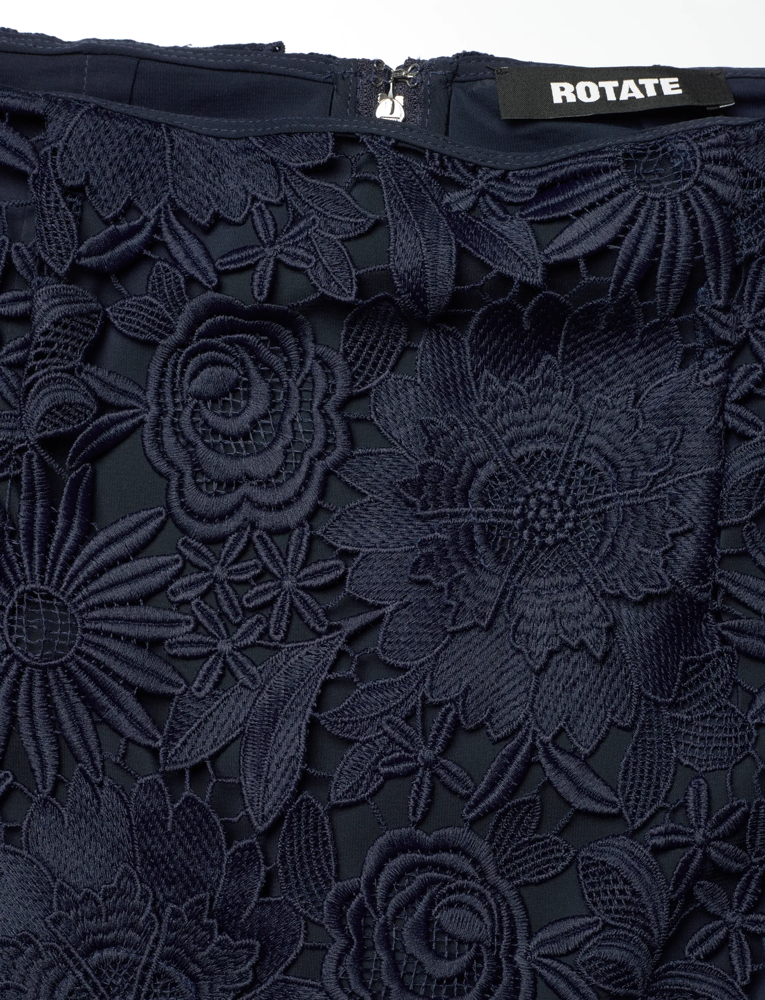 ROTATE - 3D LACE PENCIL SKIRT - navy blazer - 2