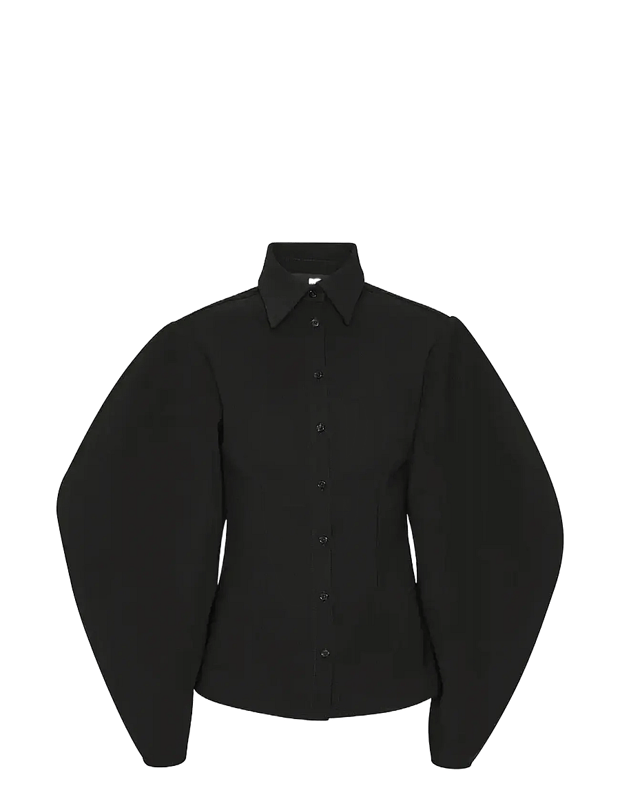 ROTATE - SUITING FITTED SHIRT - long-sleeved shirts - black - 1