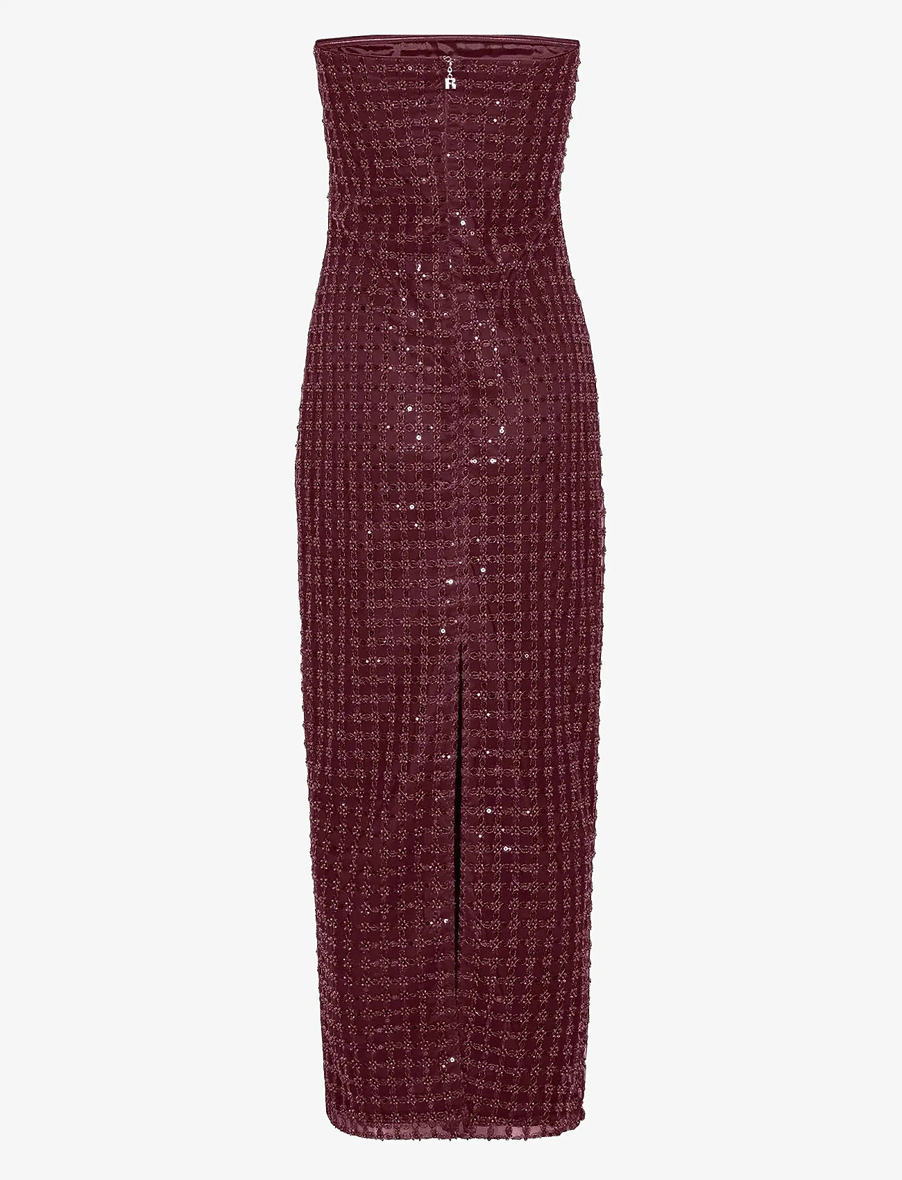ROTATE Birger Christensen - BEADED MAXI TUBE DRESS - paillettenkleider - zinfandel - 2