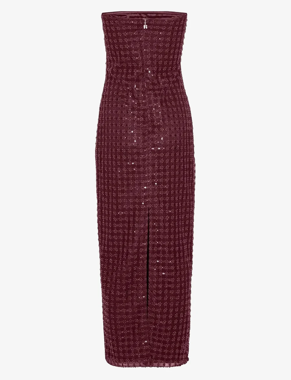 ROTATE Birger Christensen - BEADED MAXI TUBE DRESS - sequin dresses - zinfandel - 2