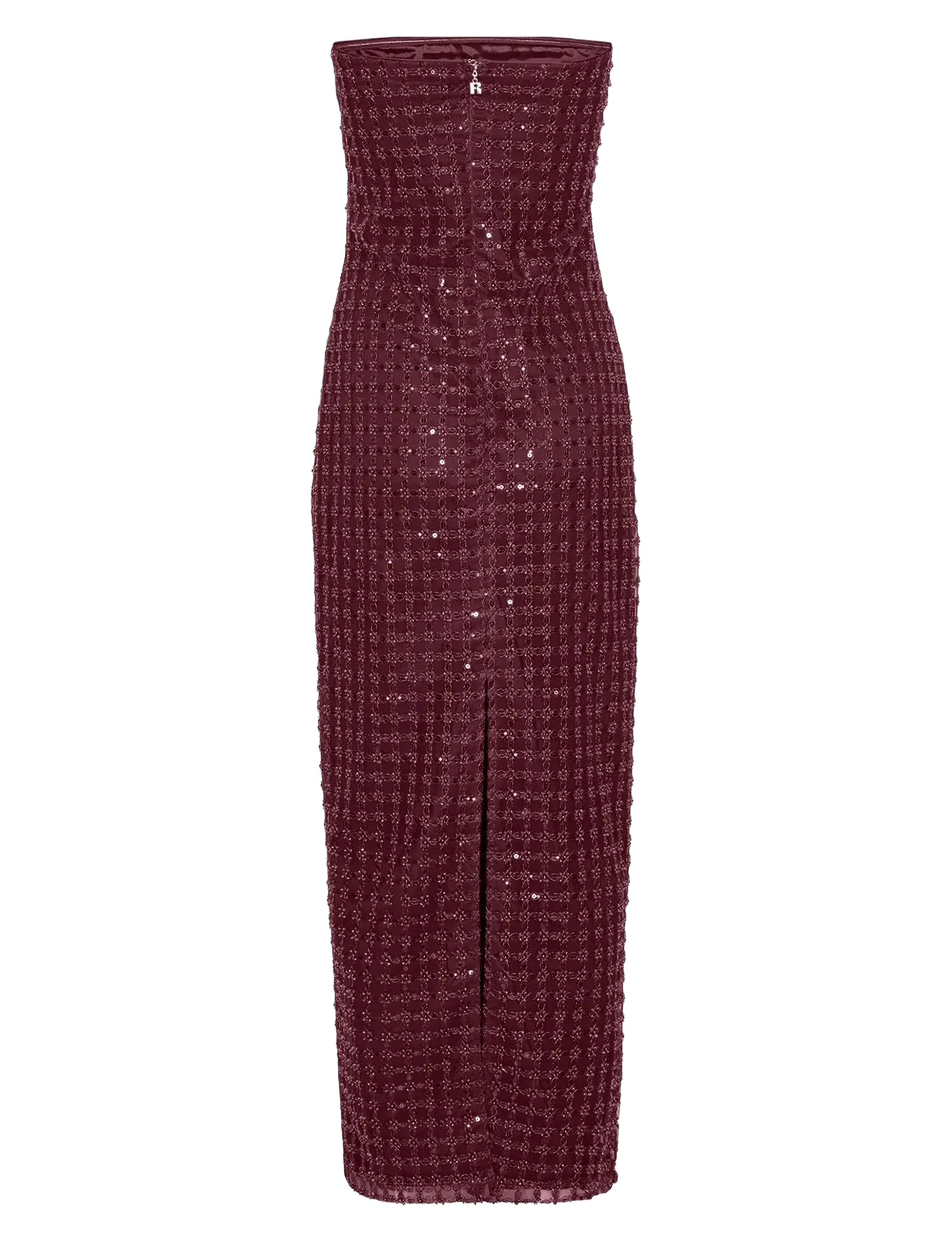 ROTATE - BEADED MAXI TUBE DRESS - paljettklänningar - zinfandel - 2
