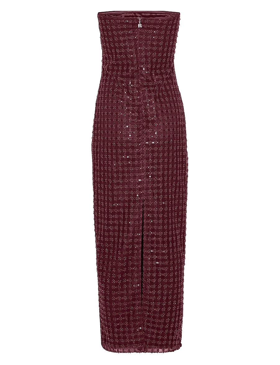 ROTATE - BEADED MAXI TUBE DRESS - paljettklänningar - zinfandel - 2