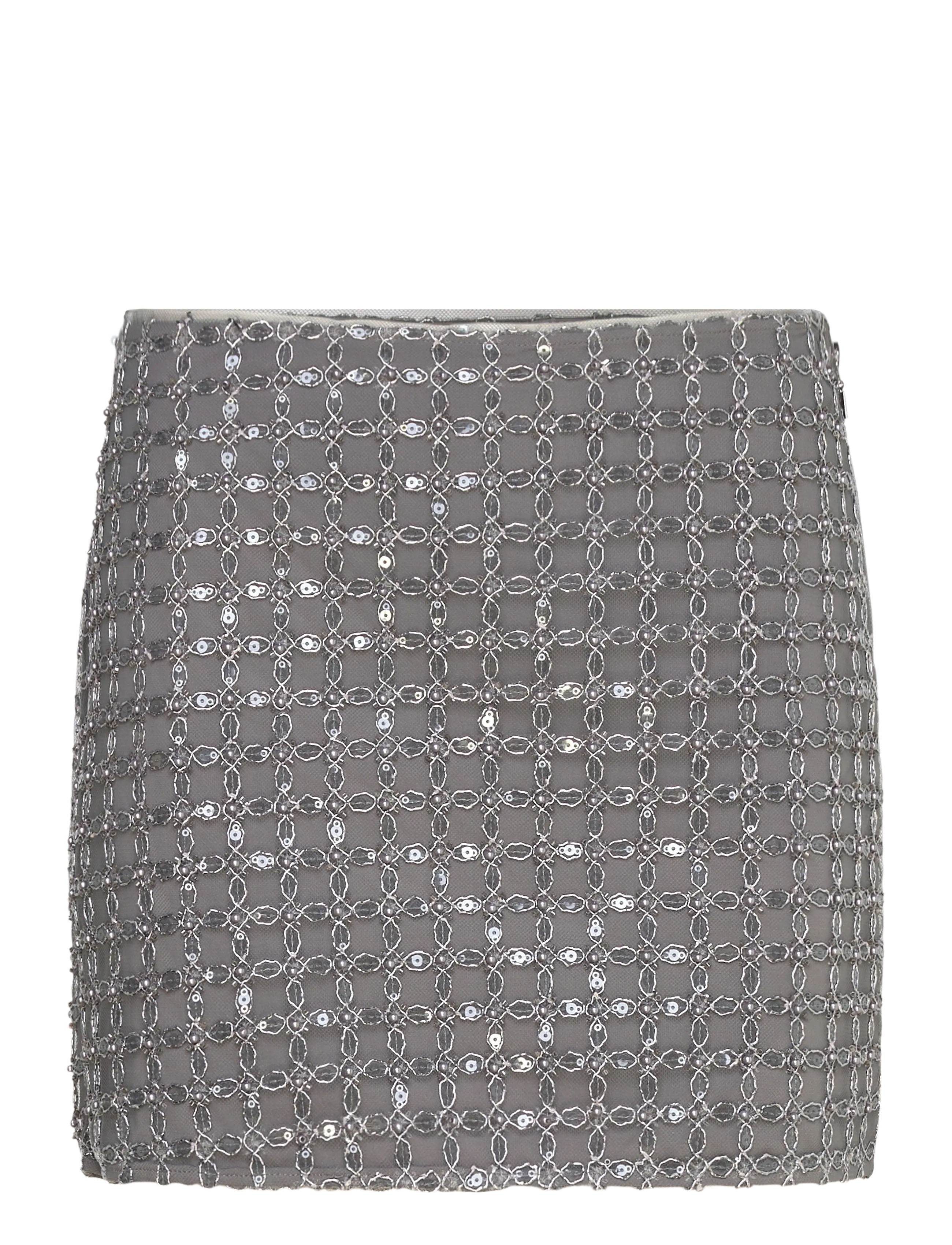 ROTATE Birger Christensen BEADED MINI SKIRT - Kollektsioonid - CASTOR GRAY / grey