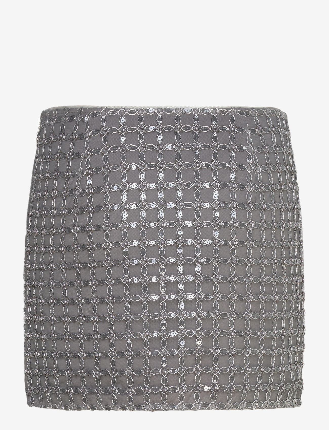 ROTATE Birger Christensen - BEADED MINI SKIRT - paljettkjolar - castor gray - 1