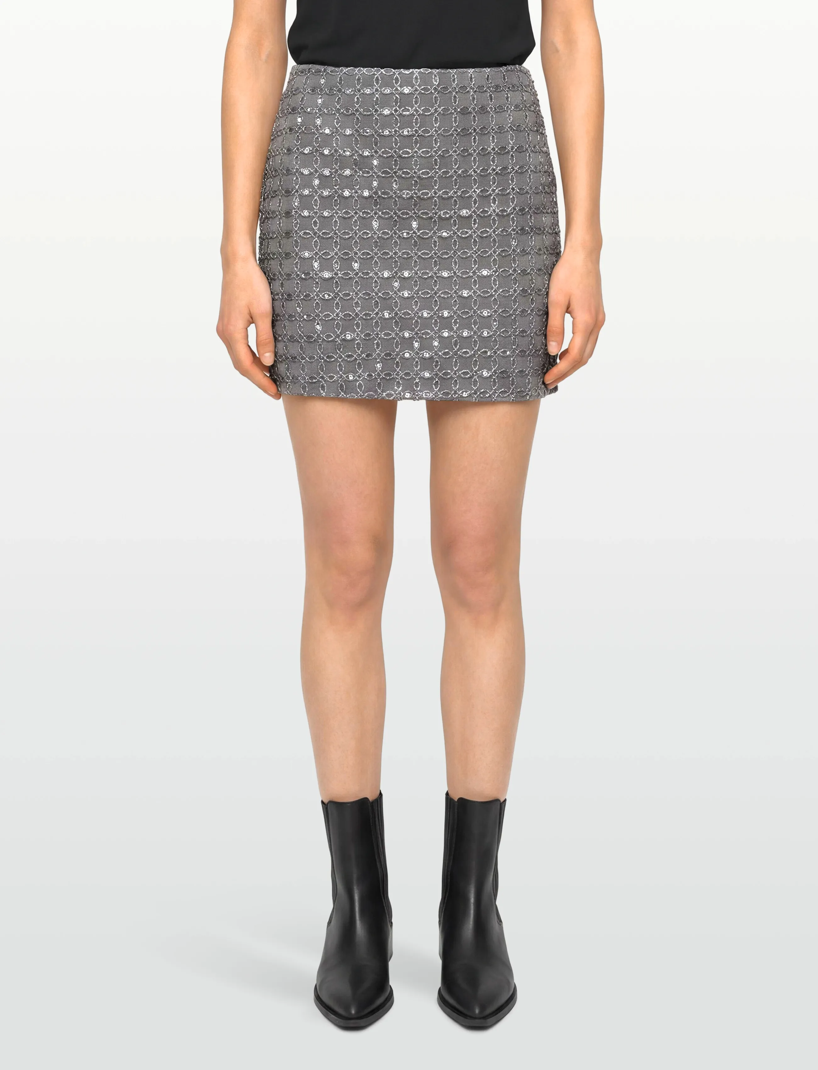 ROTATE - BEADED MINI SKIRT - kurze röcke - castor gray - 3