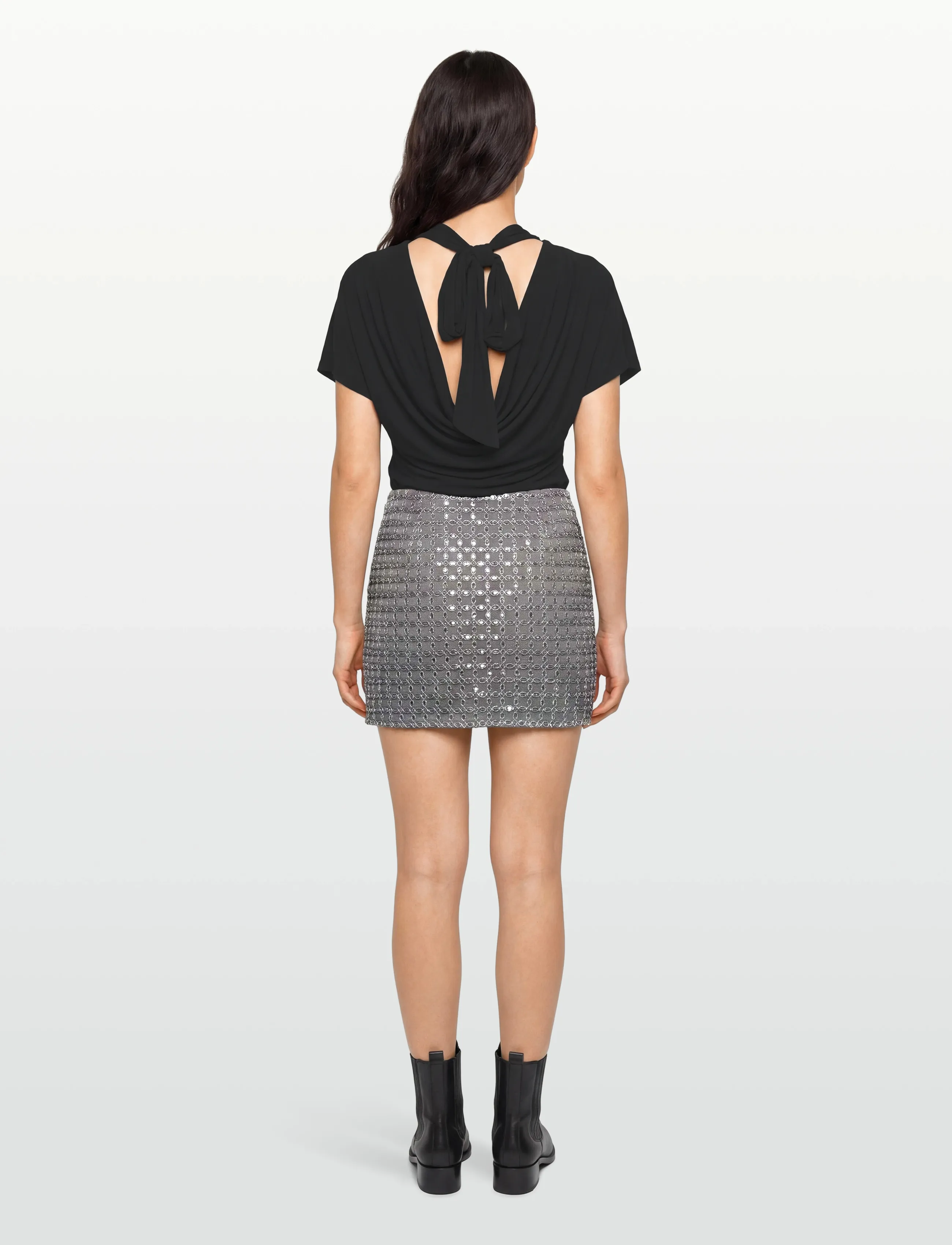 ROTATE - BEADED MINI SKIRT - kurze röcke - castor gray - 4