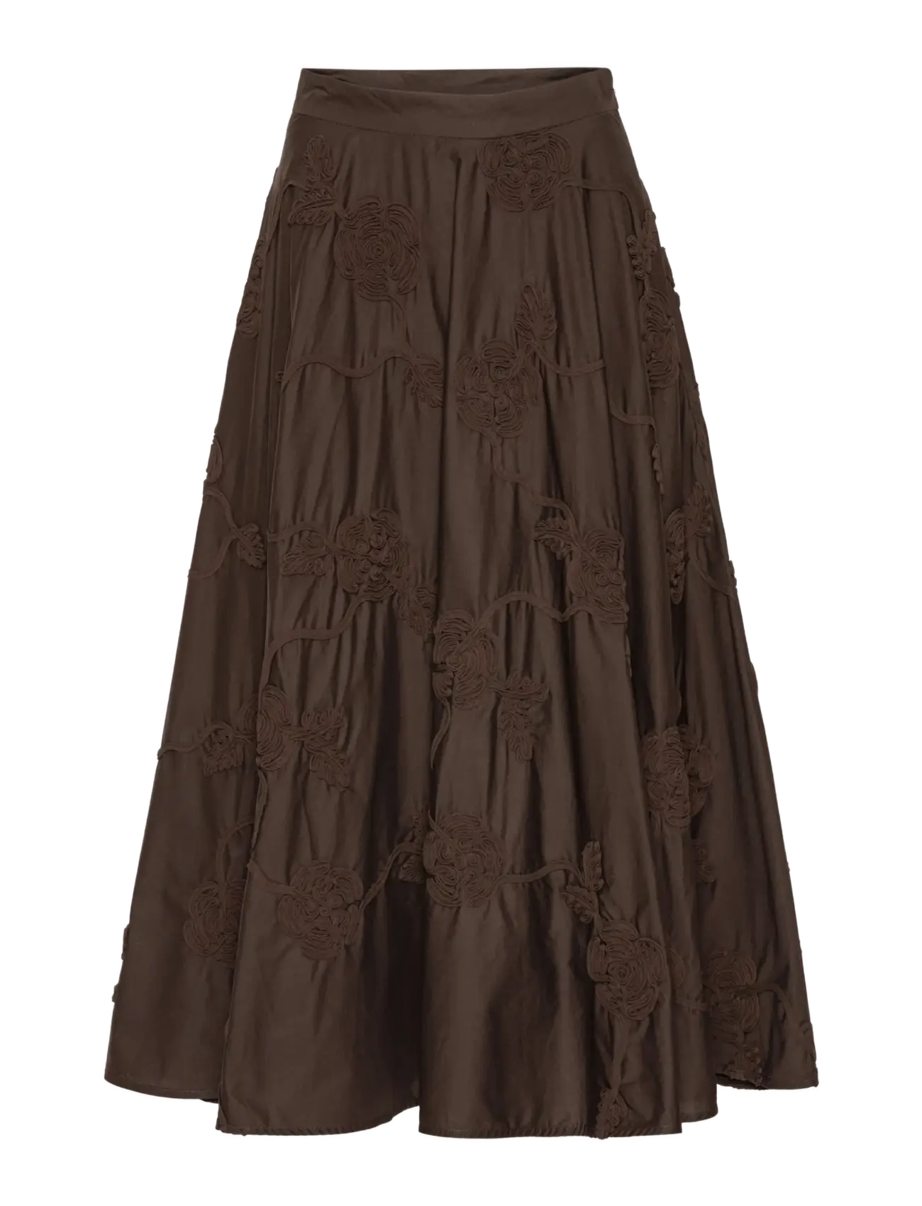 ROTATE Birger Christensen FLOWER MAXI SKIRT - Kampagne - MOLÉ / brown