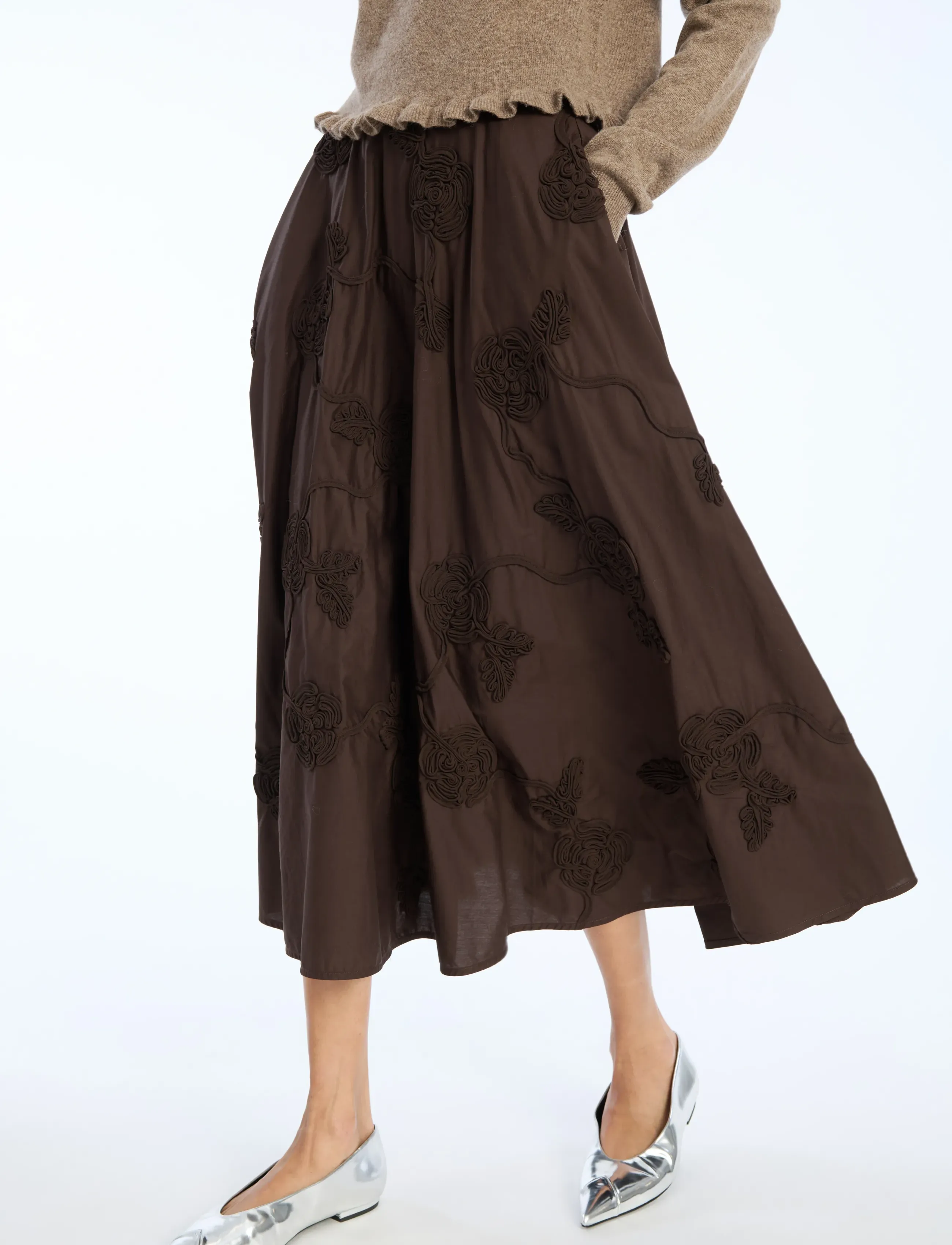ROTATE - FLOWER MAXI SKIRT - maksihameet - molÉ - 4