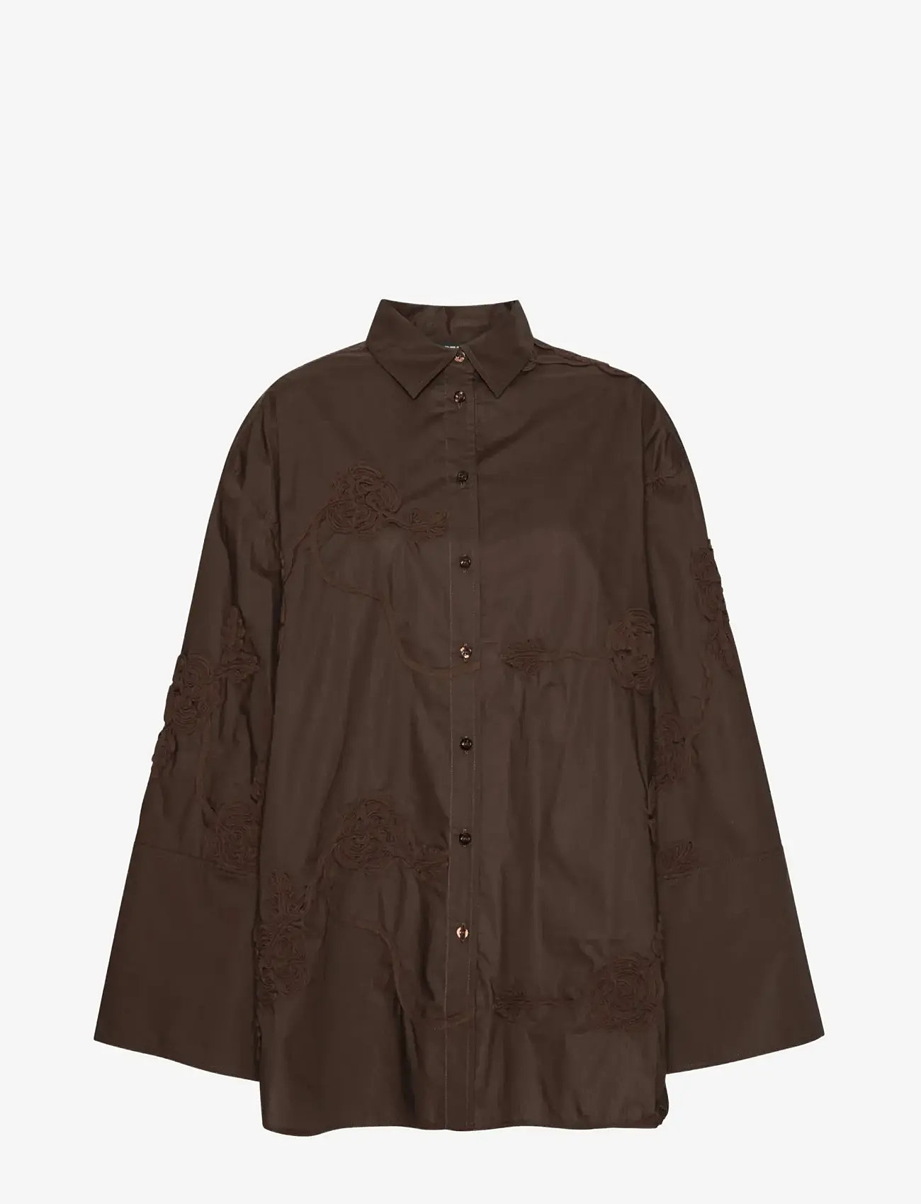 ROTATE Birger Christensen - FLOWER OVERSIZED SHIRT - jeansskjortor - molÉ - 1