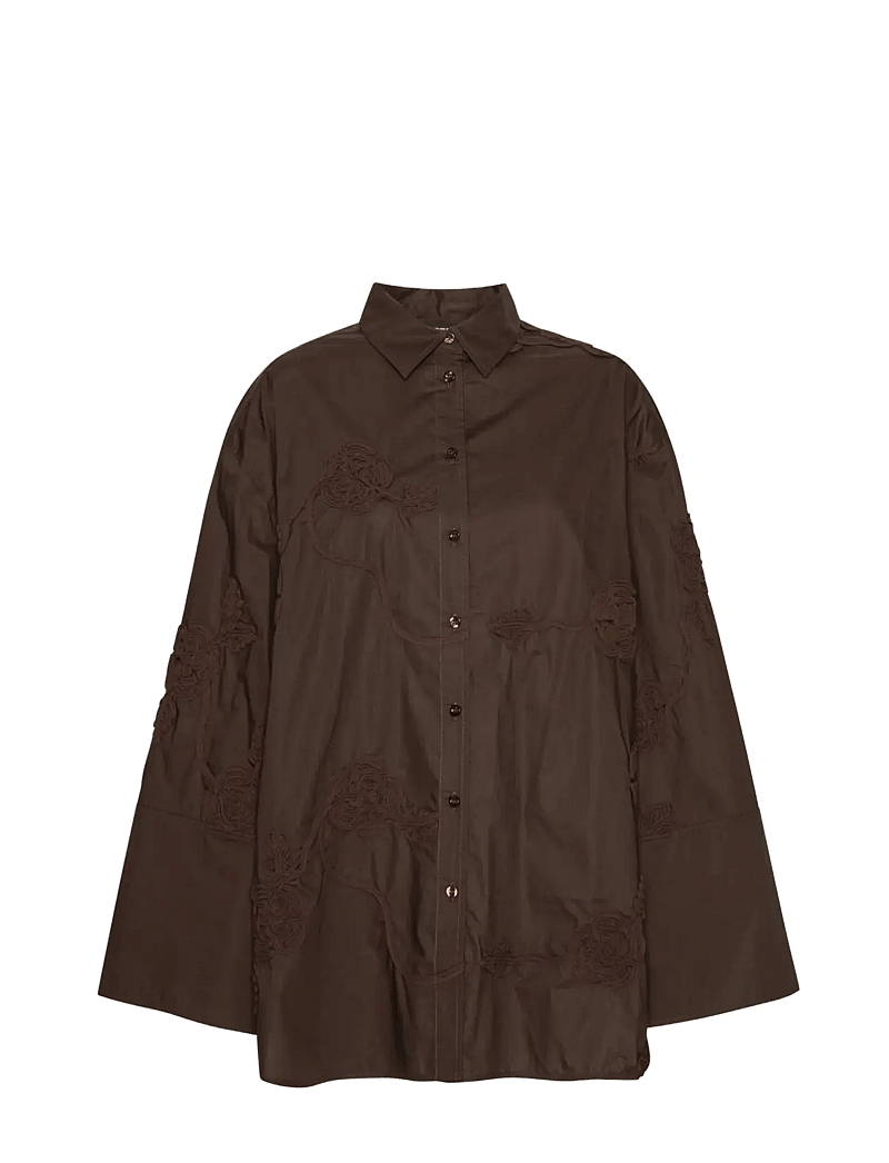 ROTATE Birger Christensen - FLOWER OVERSIZED SHIRT - jeansskjortor - molÉ - 1