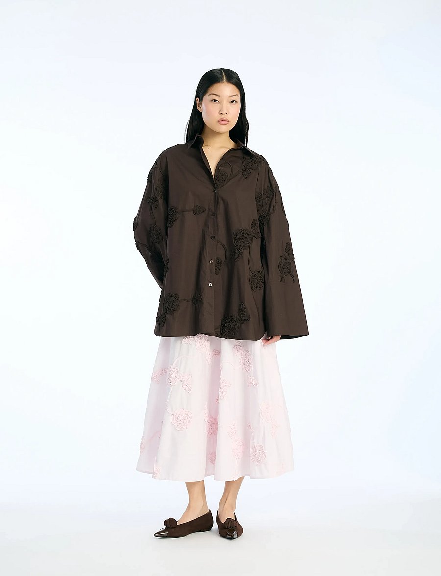 ROTATE - FLOWER OVERSIZED SHIRT - langärmlige hemden - molÉ - 0