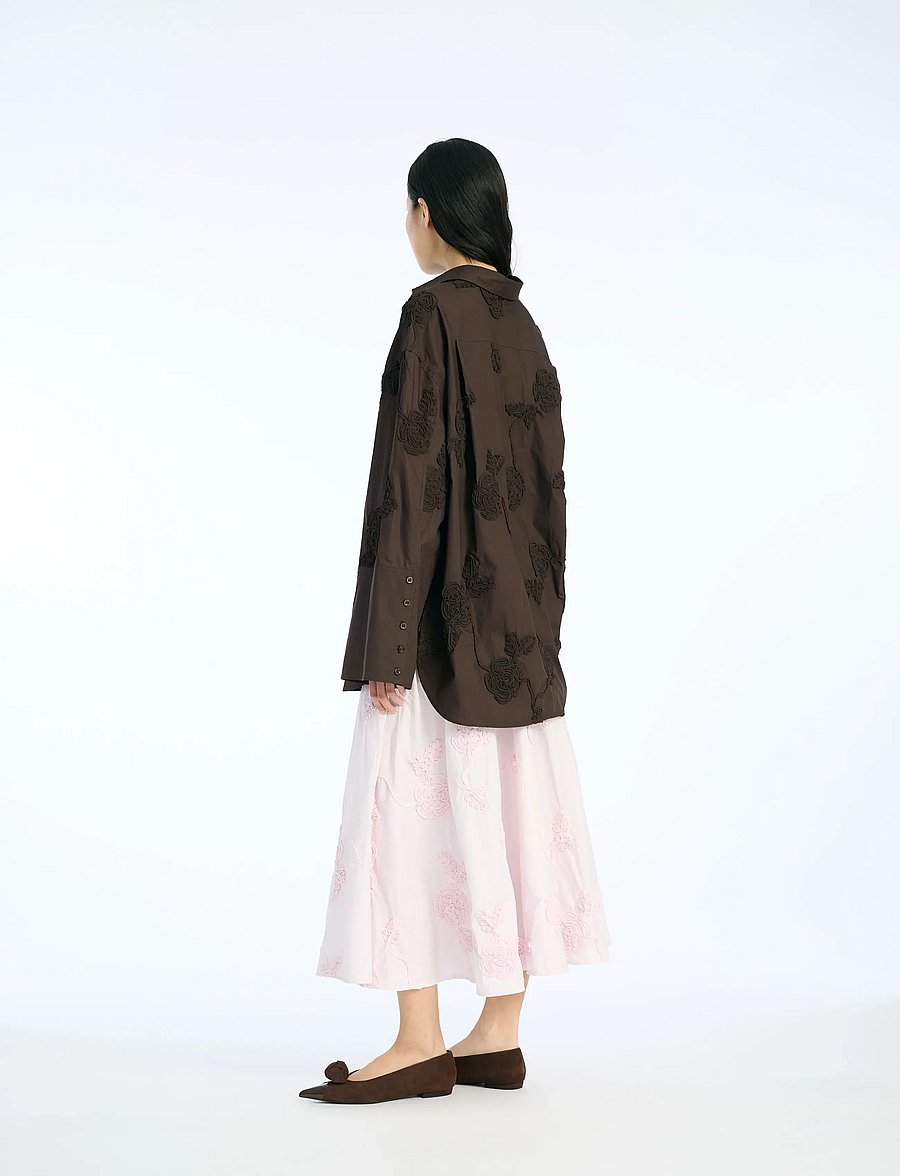 ROTATE - FLOWER OVERSIZED SHIRT - langärmlige hemden - molÉ - 3