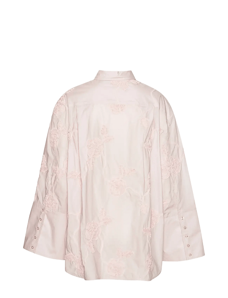 ROTATE Birger Christensen - FLOWER OVERSIZED SHIRT - långärmade skjortor - orchid ice - 2