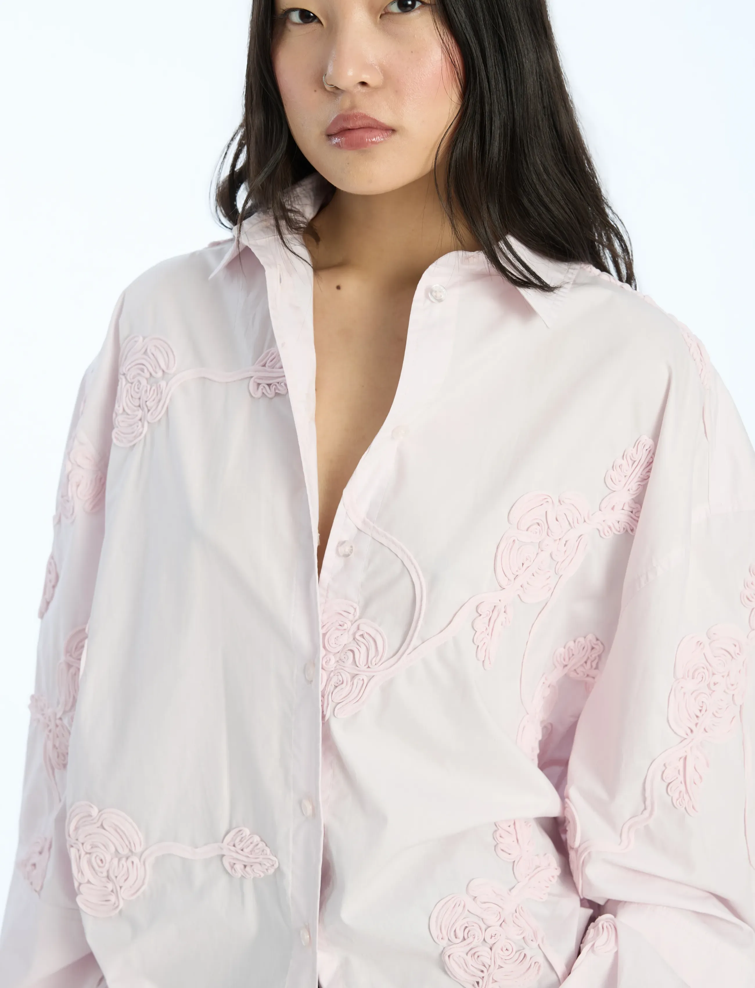 ROTATE - FLOWER OVERSIZED SHIRT - orchid ice - 4
