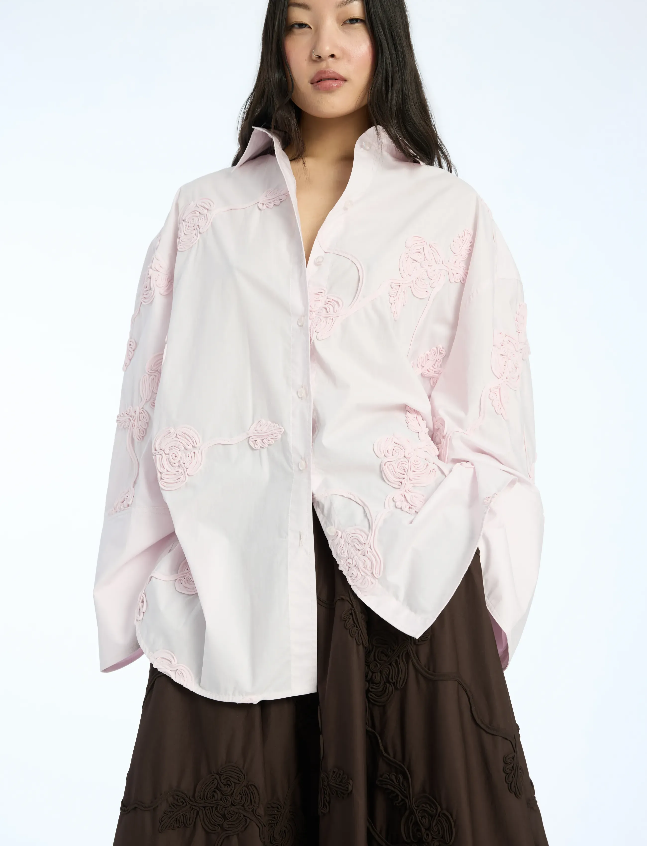 ROTATE - FLOWER OVERSIZED SHIRT - orchid ice - 5