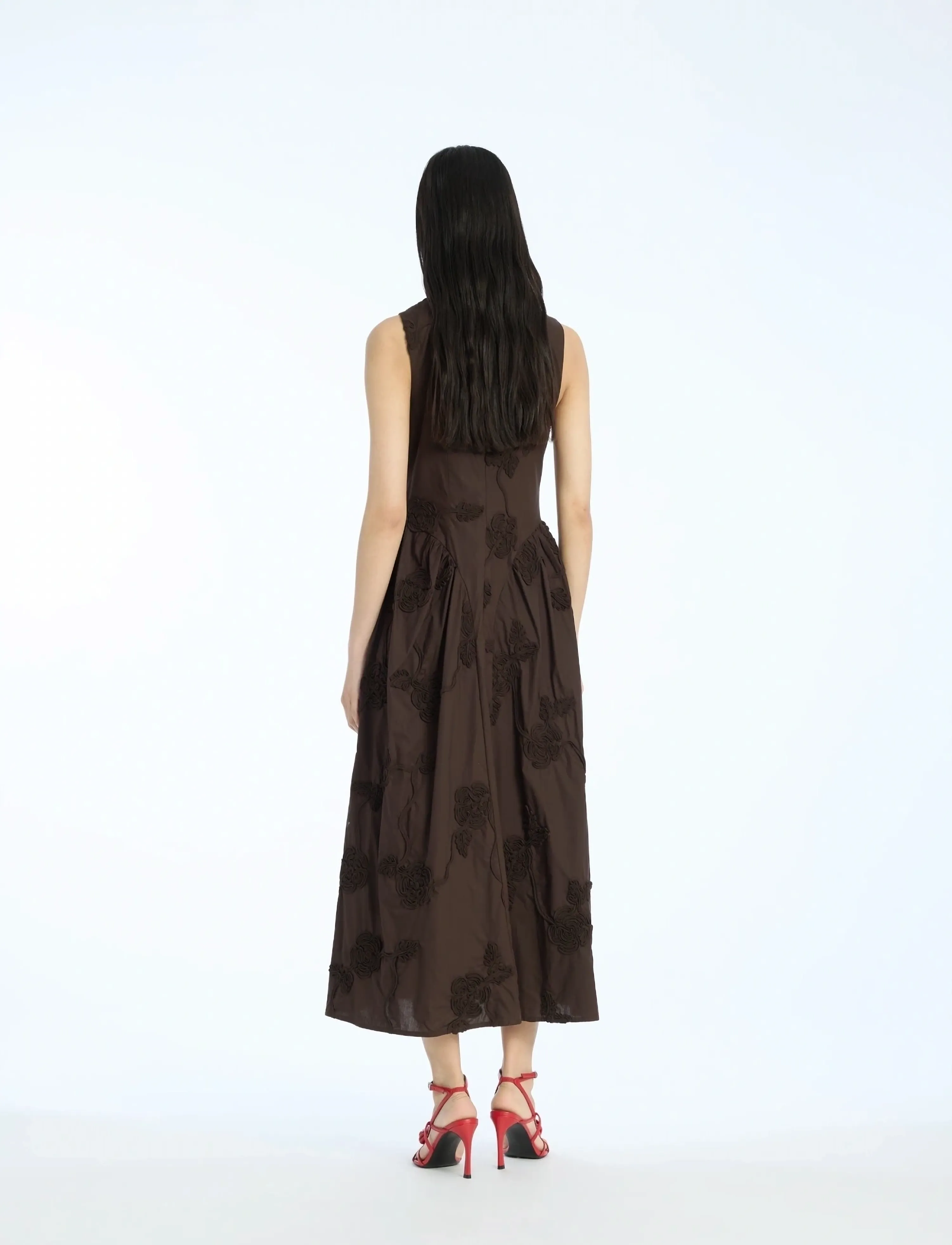 ROTATE - FLOWER MIDI DRESS - midikleidid - molÉ - 3