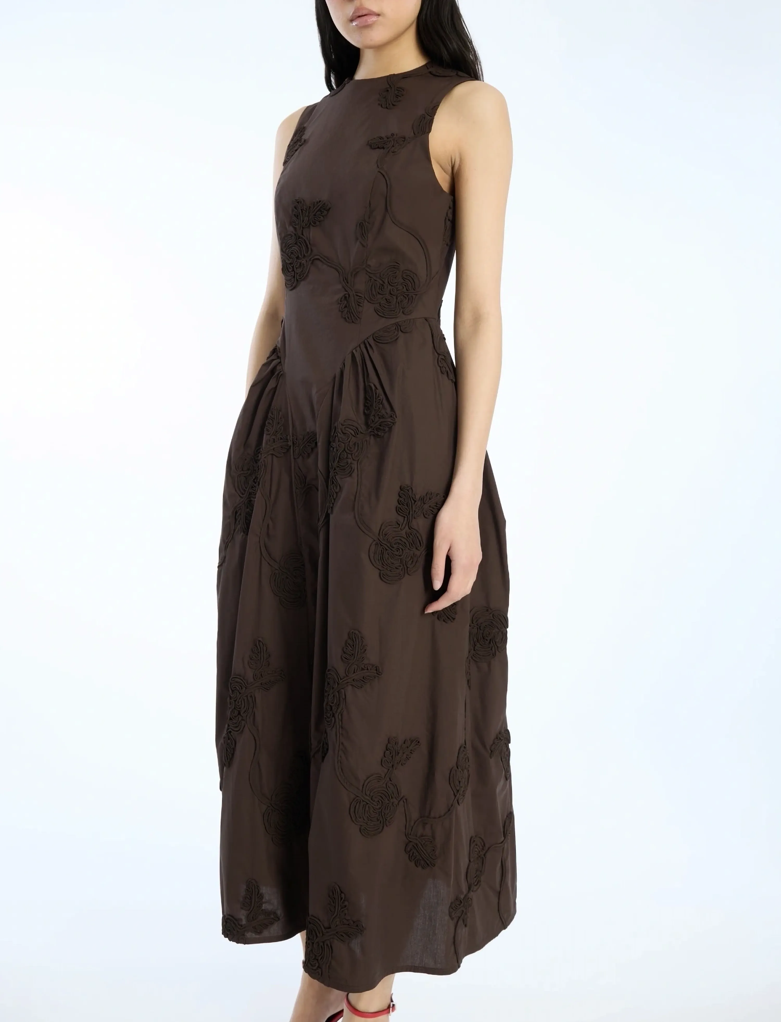 ROTATE - FLOWER MIDI DRESS - midikleidid - molÉ - 4