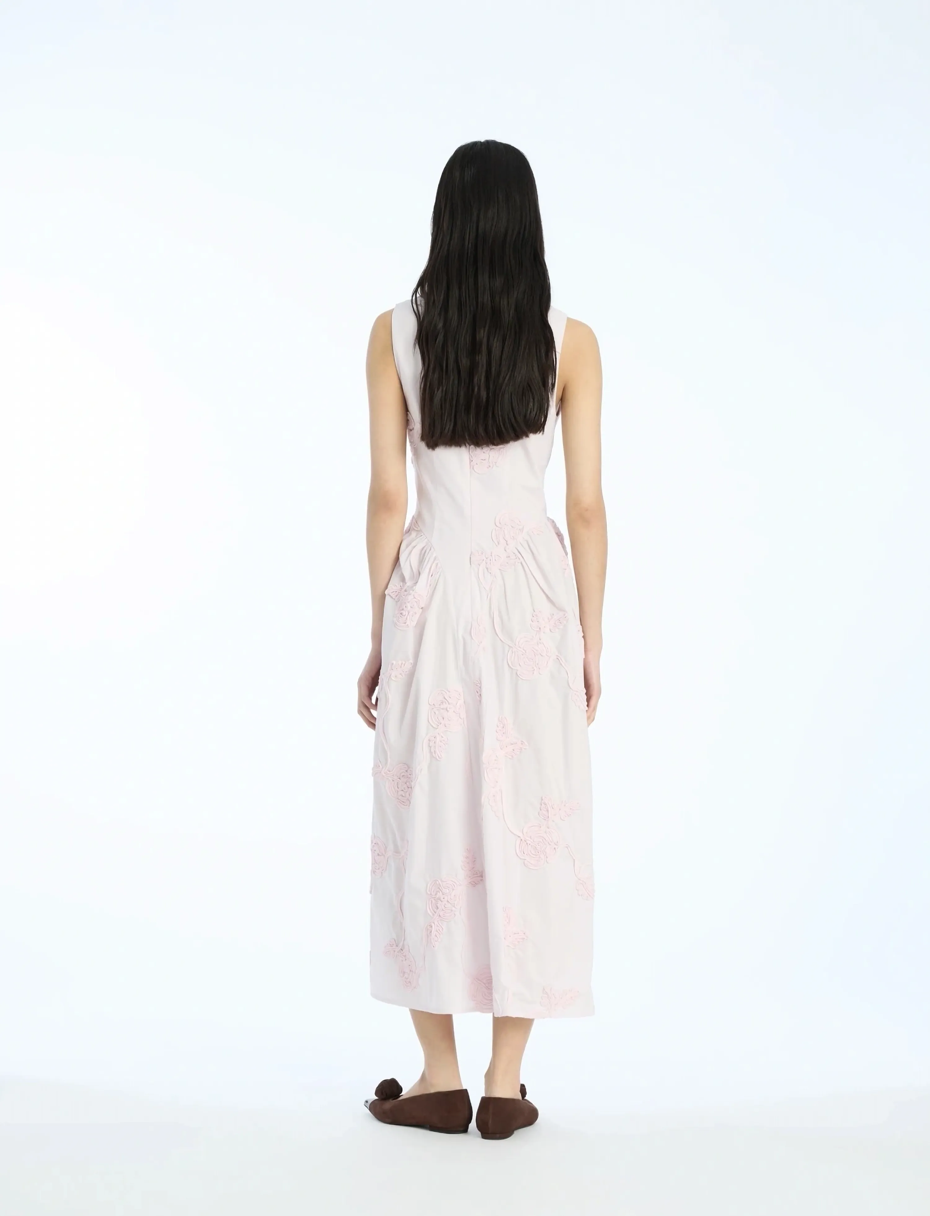 ROTATE - FLOWER MIDI DRESS - orchid ice - 3