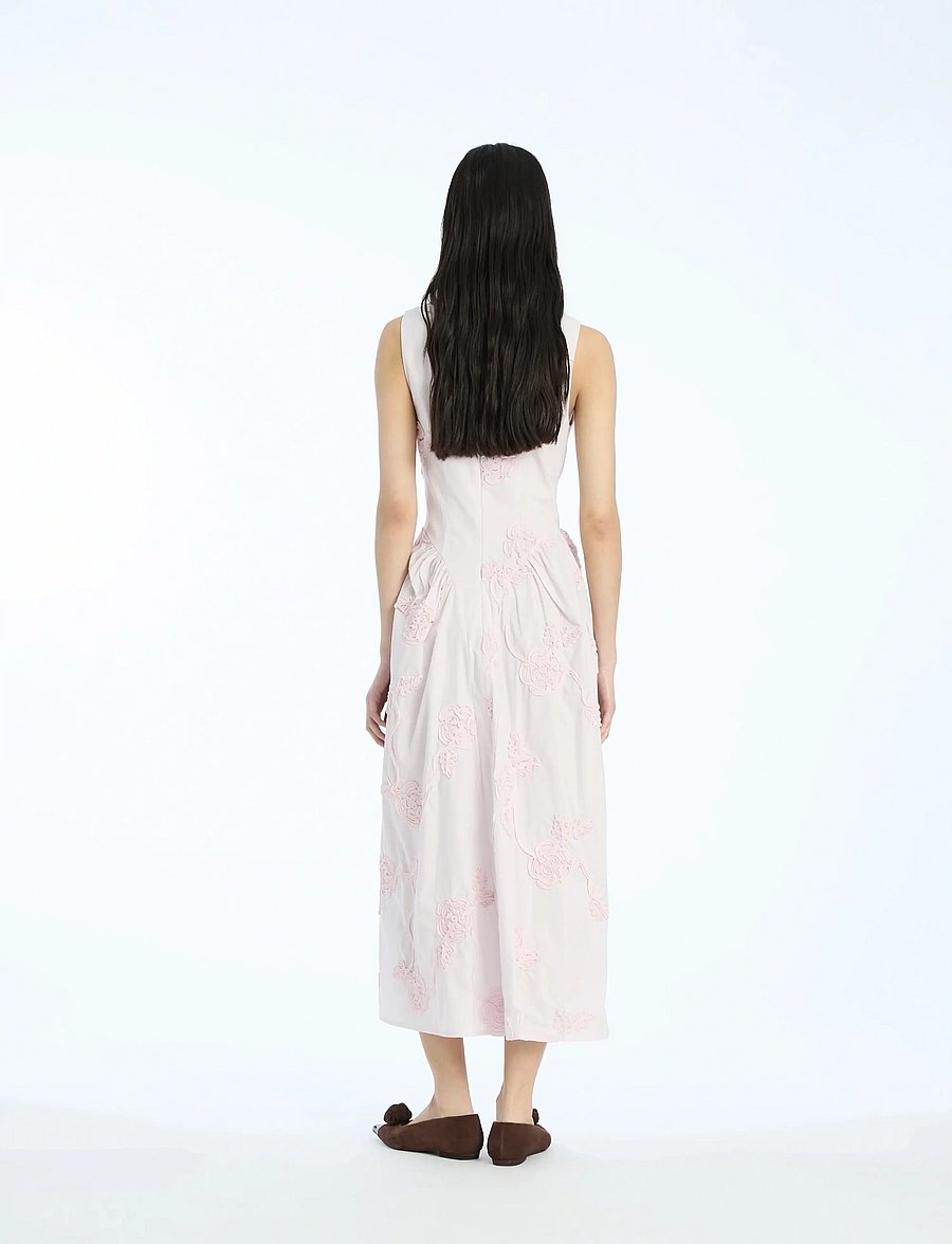 ROTATE - FLOWER MIDI DRESS - midi dresses - orchid ice - 3