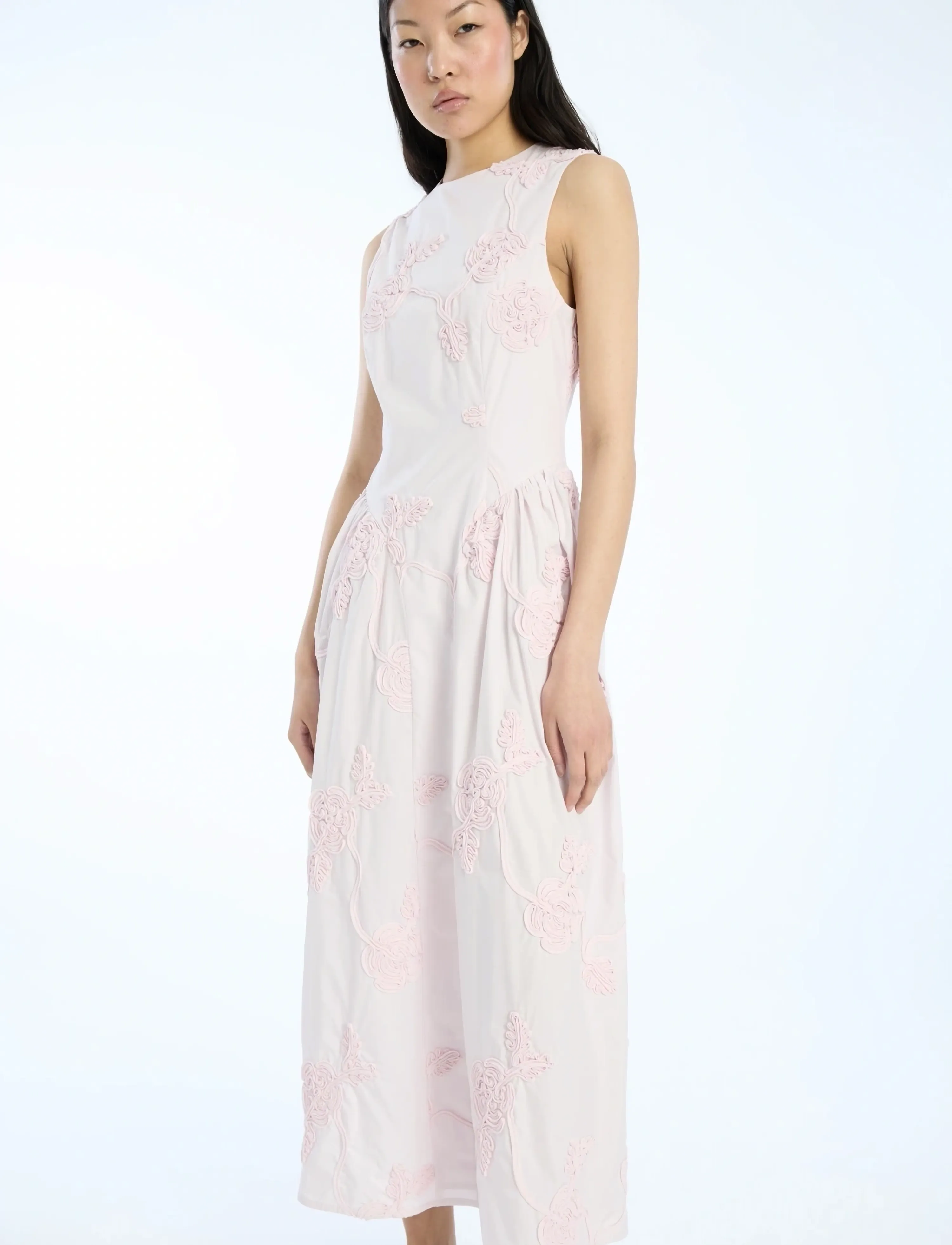 ROTATE - FLOWER MIDI DRESS - orchid ice - 4