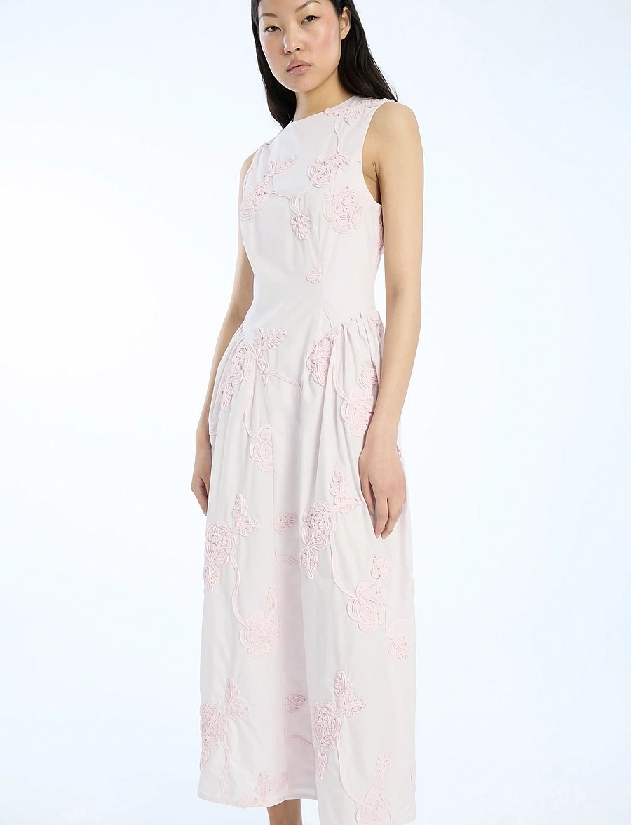ROTATE - FLOWER MIDI DRESS - midi dresses - orchid ice - 4