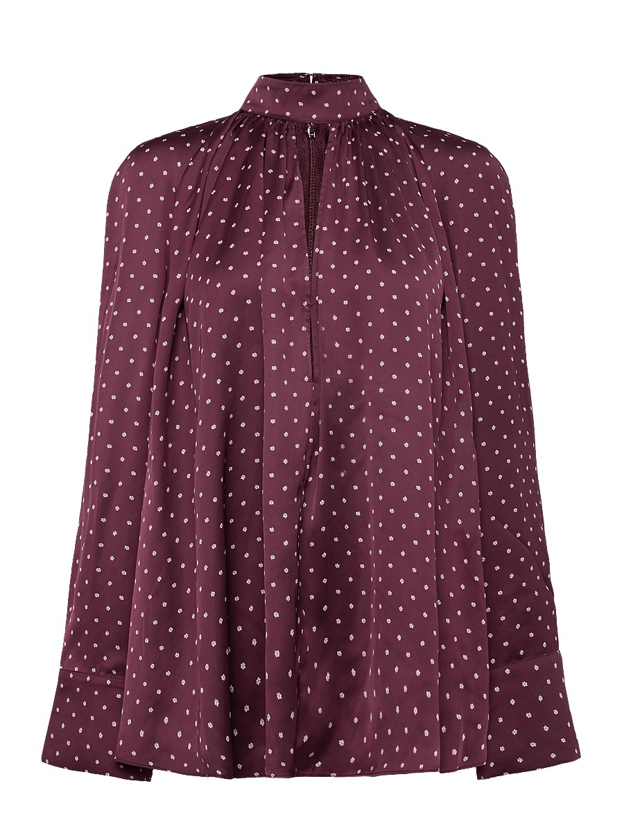 ROTATE - DOT SATIN BOW SHIRT - winetasting comb. - 1