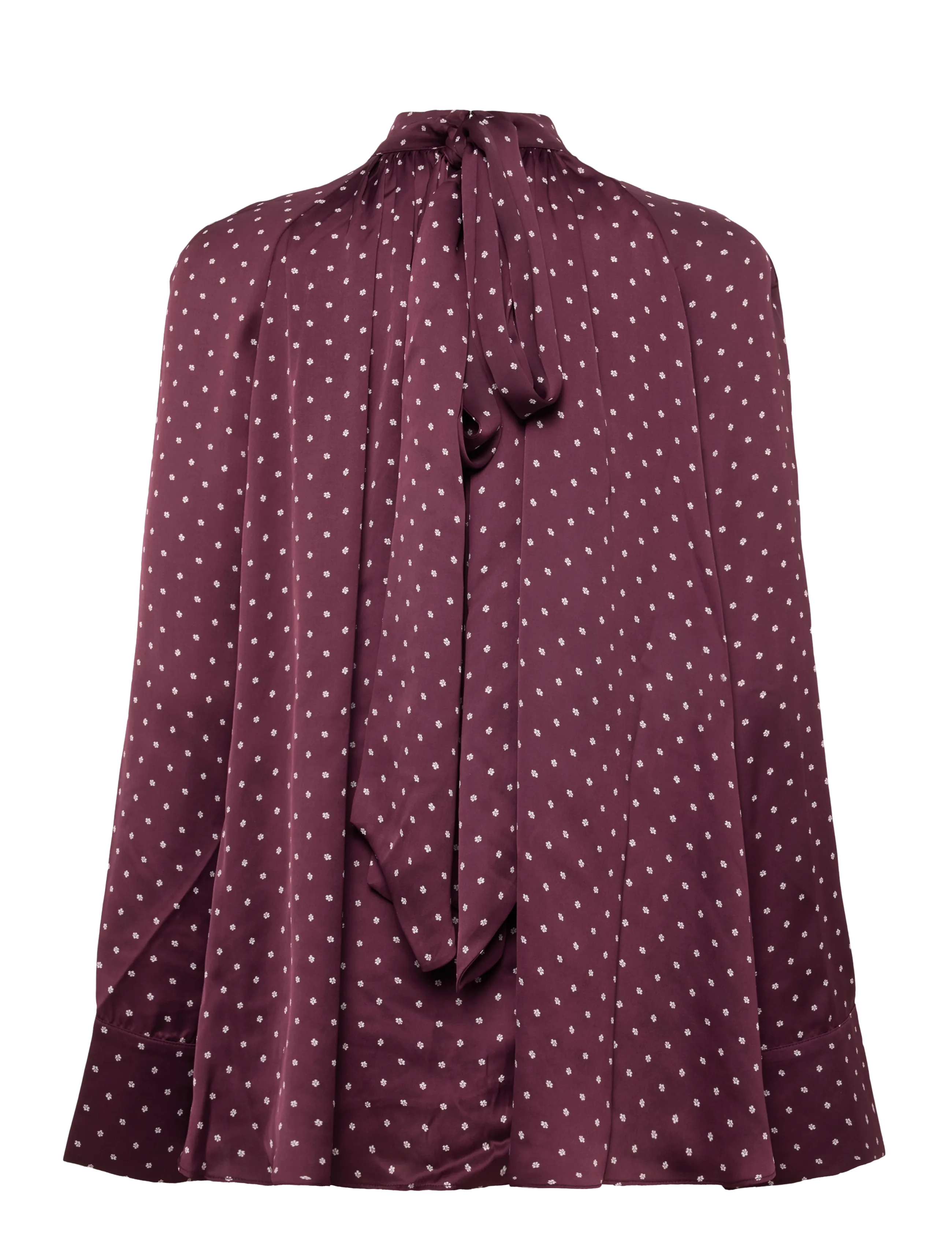 ROTATE - DOT SATIN BOW SHIRT - winetasting comb. - 2